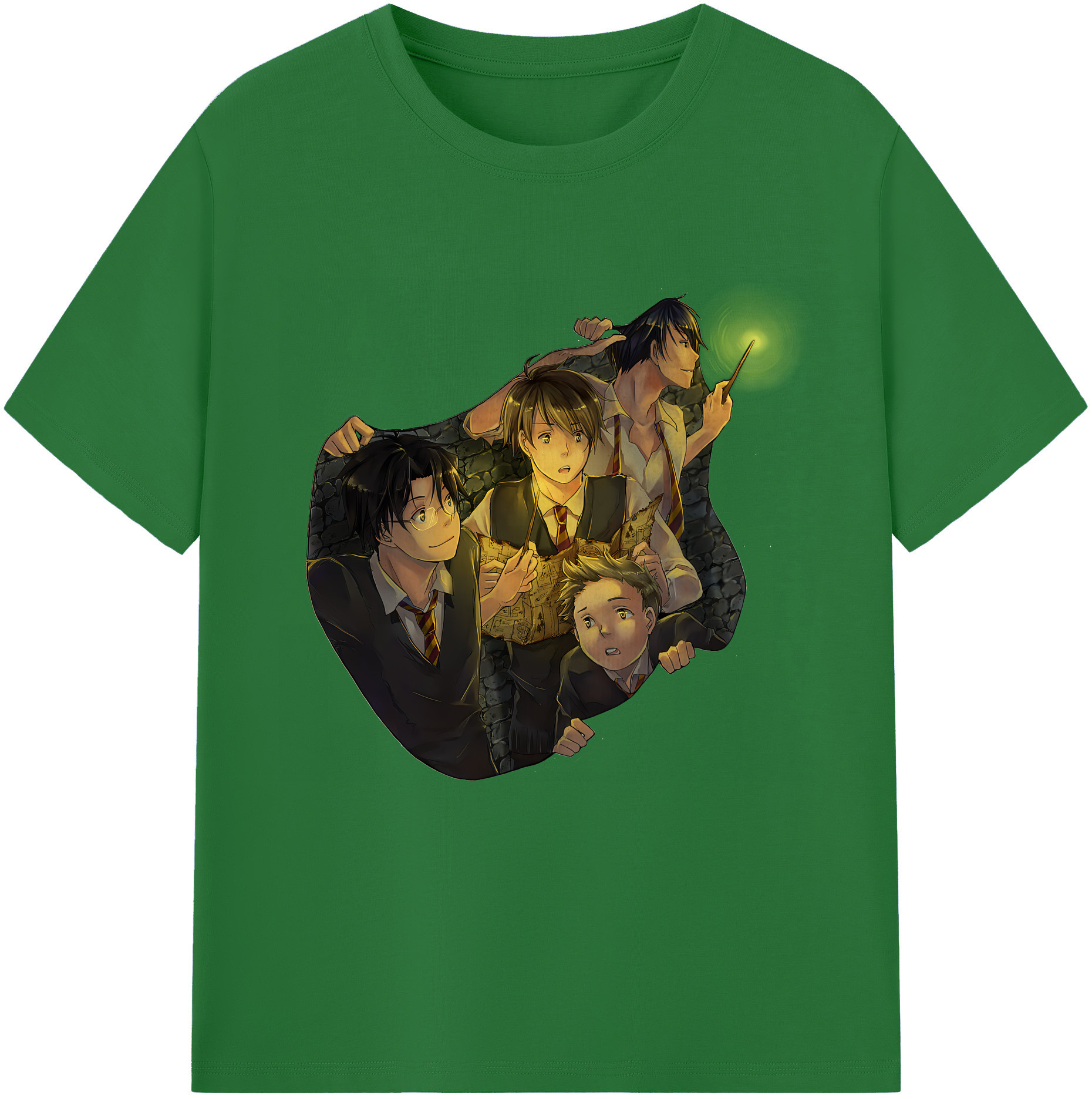 （画像用） Harry Potter ハリー・ポッターシリーズ 綿100％半袖Tシャツ（フロントプリント）