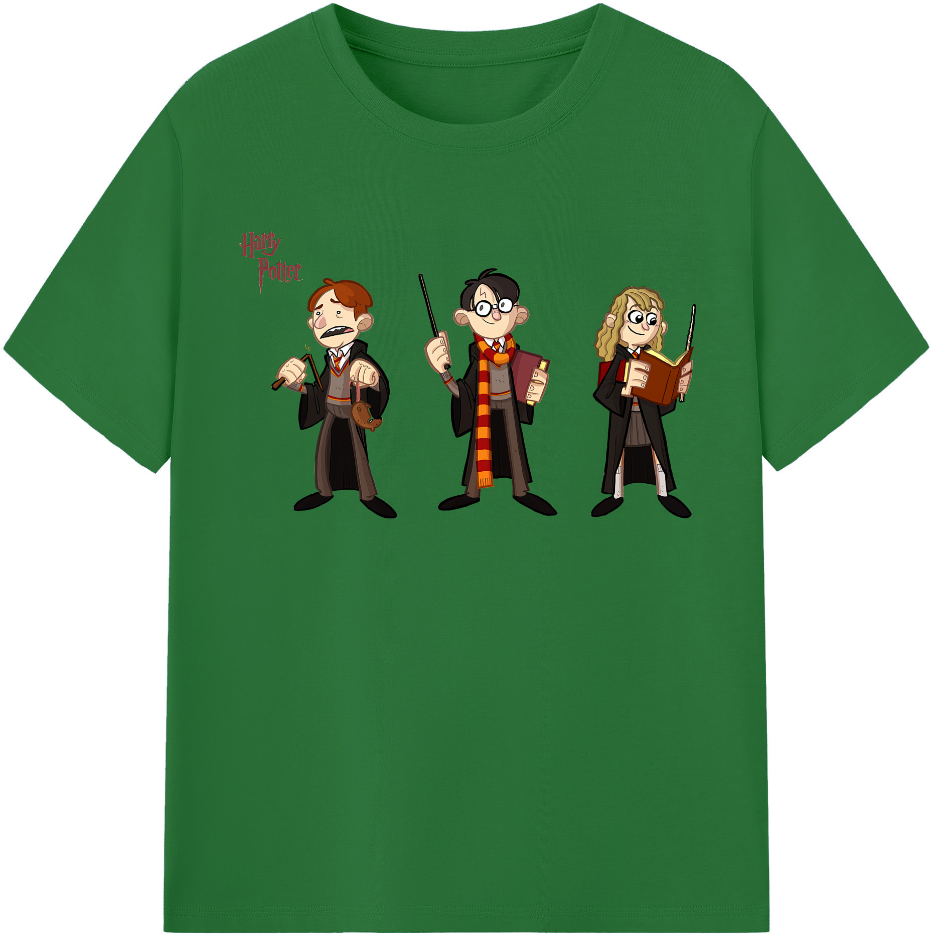 （画像用） Harry Potter ハリー・ポッターシリーズ 綿100％半袖Tシャツ（フロントプリント）