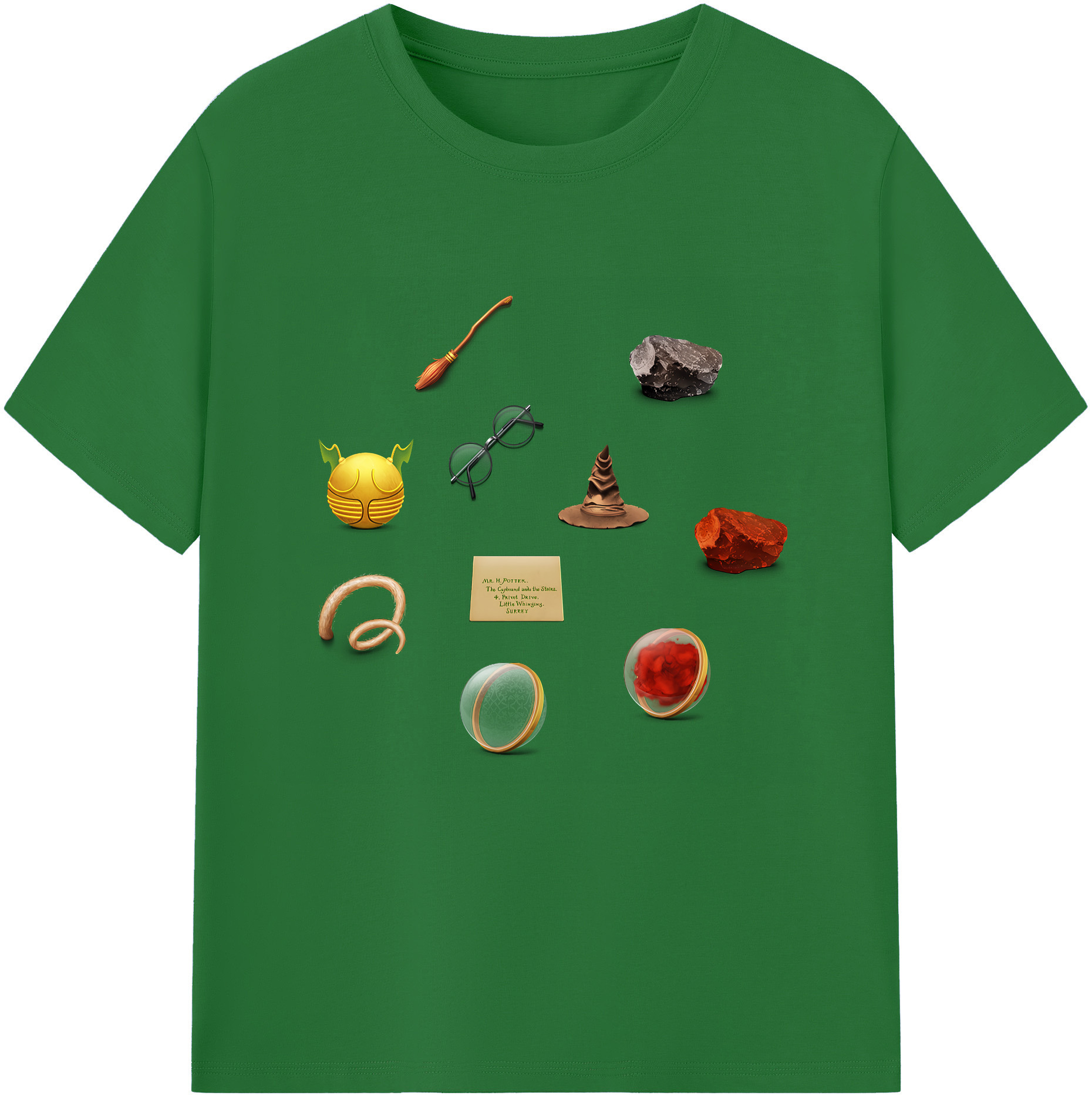 （画像用） Harry Potter ハリー・ポッターシリーズ 綿100％半袖Tシャツ（フロントプリント）