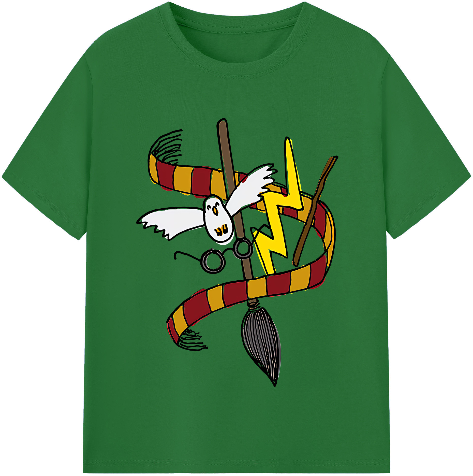 （画像用） Harry Potter ハリー・ポッターシリーズ 綿100％半袖Tシャツ（フロントプリント）