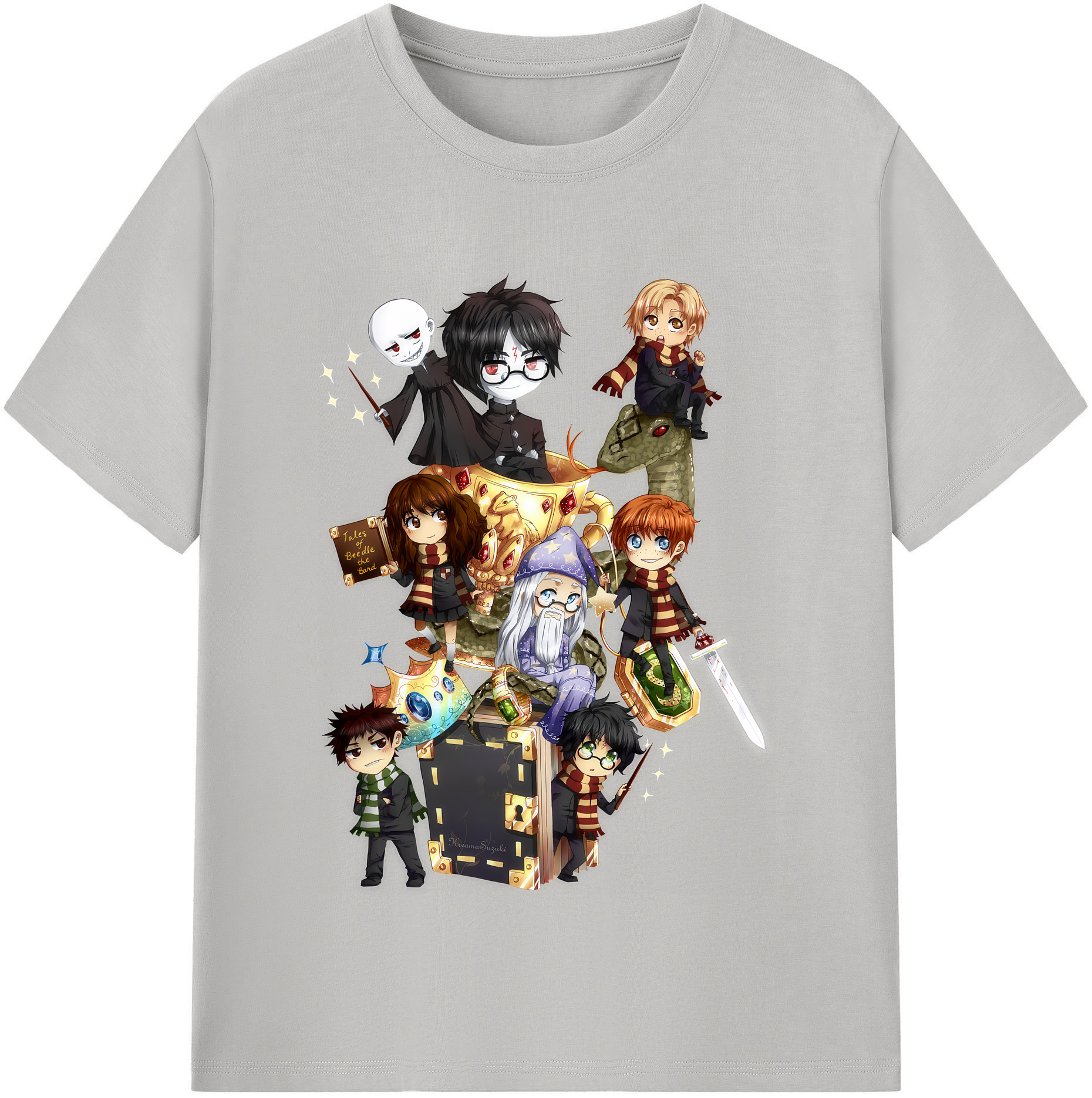 （画像用） Harry Potter ハリー・ポッターシリーズ 綿100％半袖Tシャツ（フロントプリント）