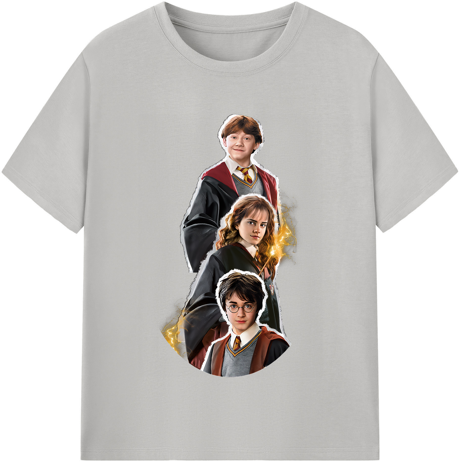 （画像用） Harry Potter ハリー・ポッターシリーズ 綿100％半袖Tシャツ（フロントプリント）