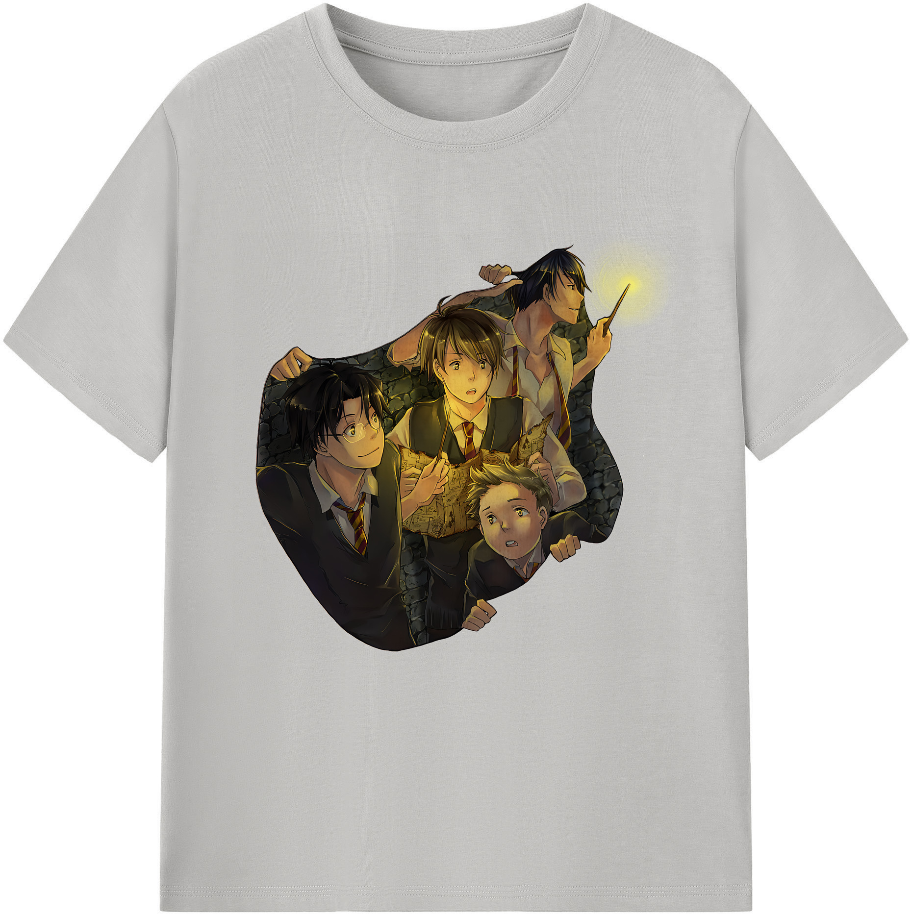 （画像用） Harry Potter ハリー・ポッターシリーズ 綿100％半袖Tシャツ（フロントプリント）