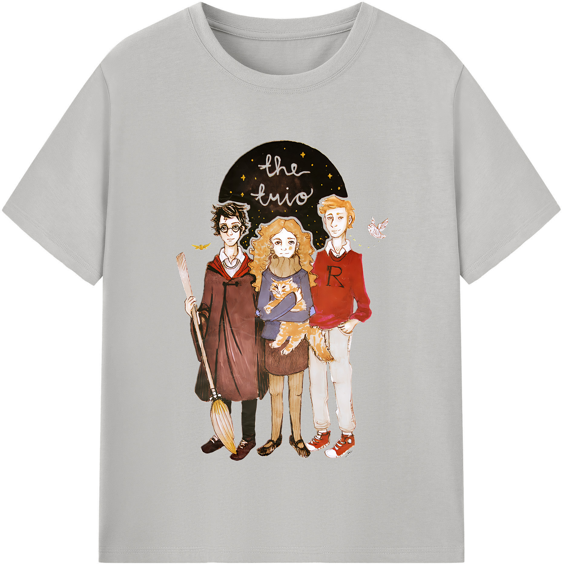（画像用） Harry Potter ハリー・ポッターシリーズ 綿100％半袖Tシャツ（フロントプリント）