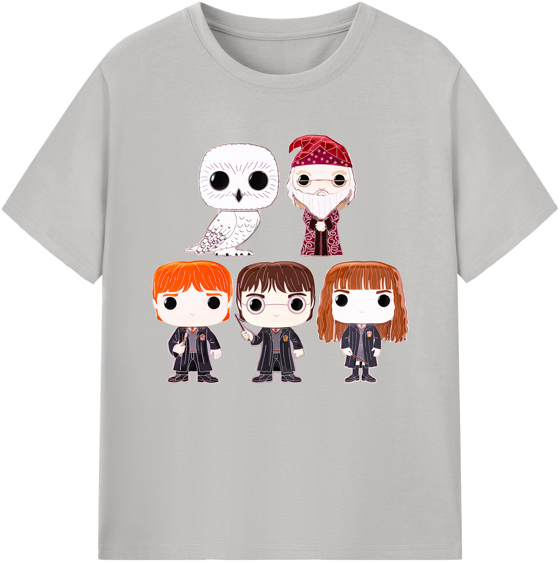 （画像用） Harry Potter ハリー・ポッターシリーズ 綿100％半袖Tシャツ（フロントプリント）