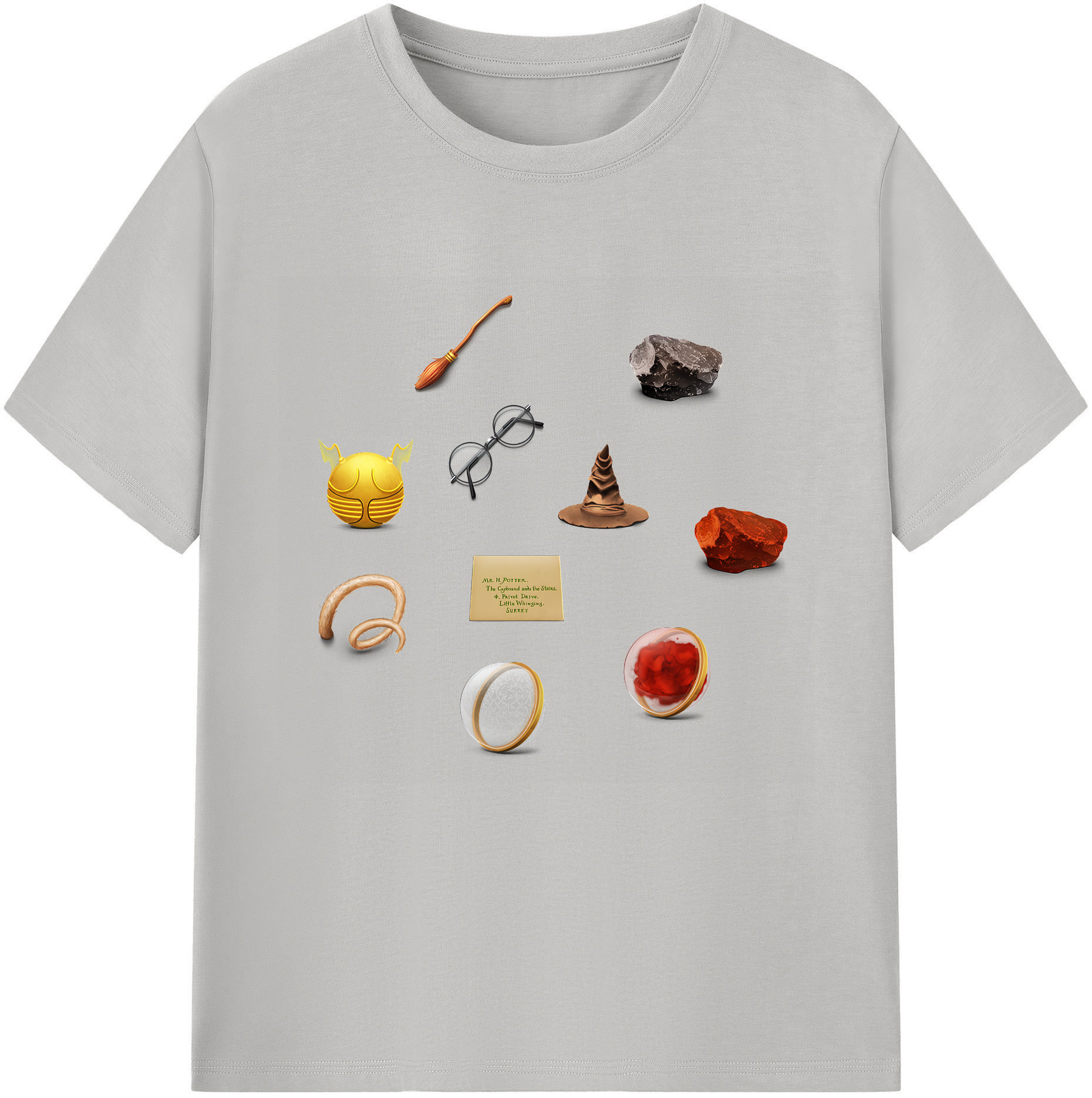 （画像用） Harry Potter ハリー・ポッターシリーズ 綿100％半袖Tシャツ（フロントプリント）