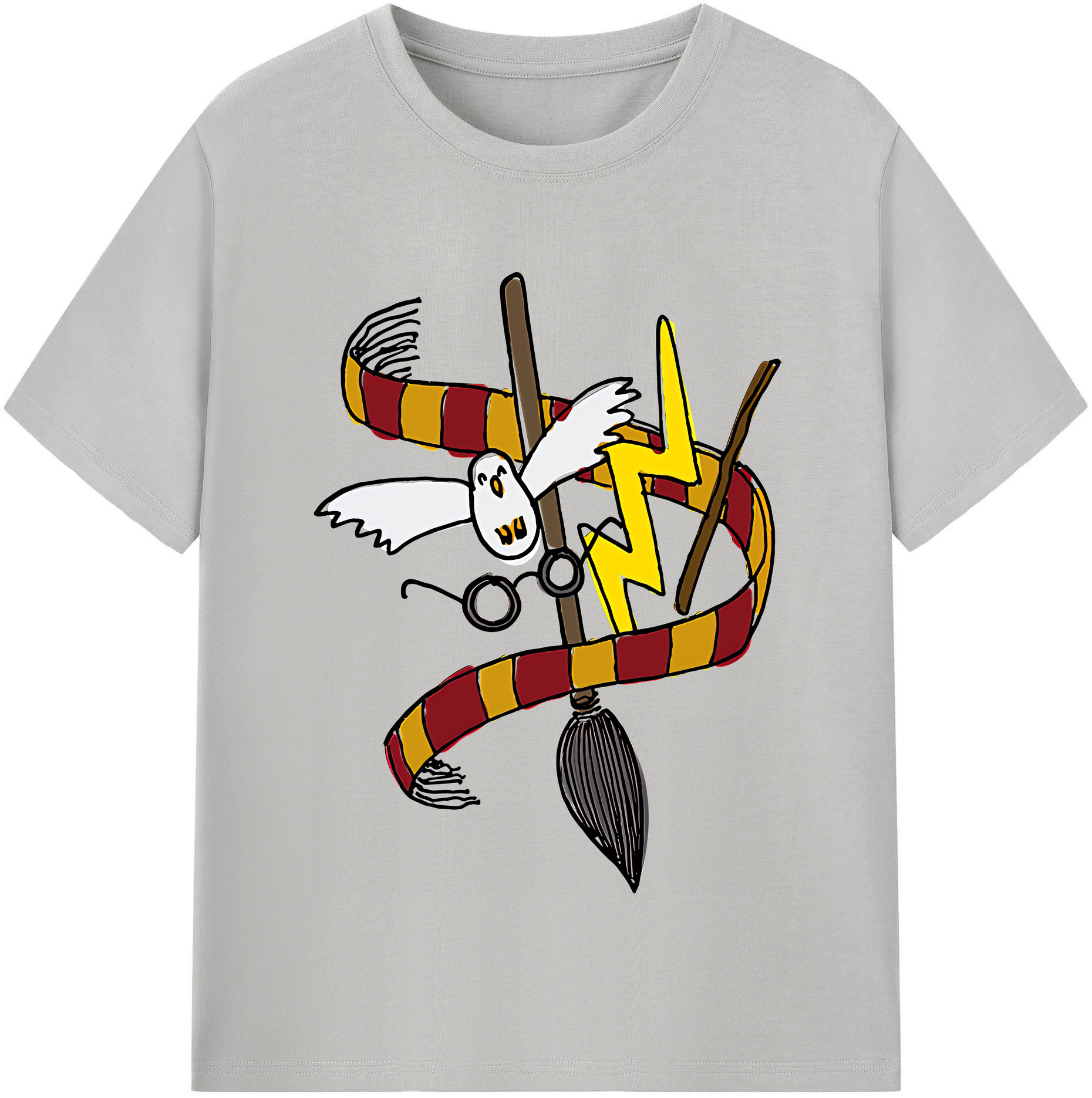 （画像用） Harry Potter ハリー・ポッターシリーズ 綿100％半袖Tシャツ（フロントプリント）