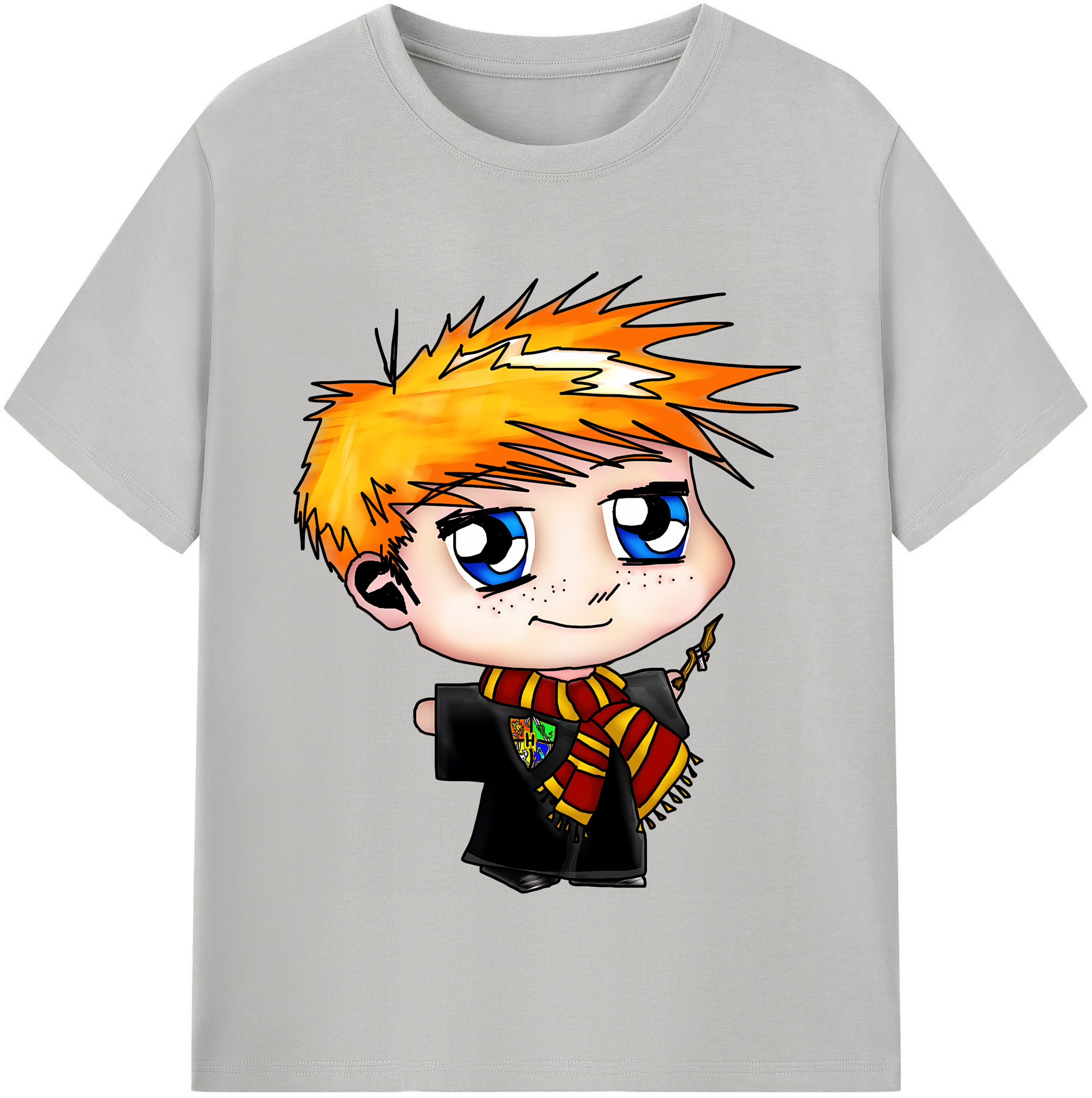 （画像用） Harry Potter ハリー・ポッターシリーズ 綿100％半袖Tシャツ（フロントプリント）