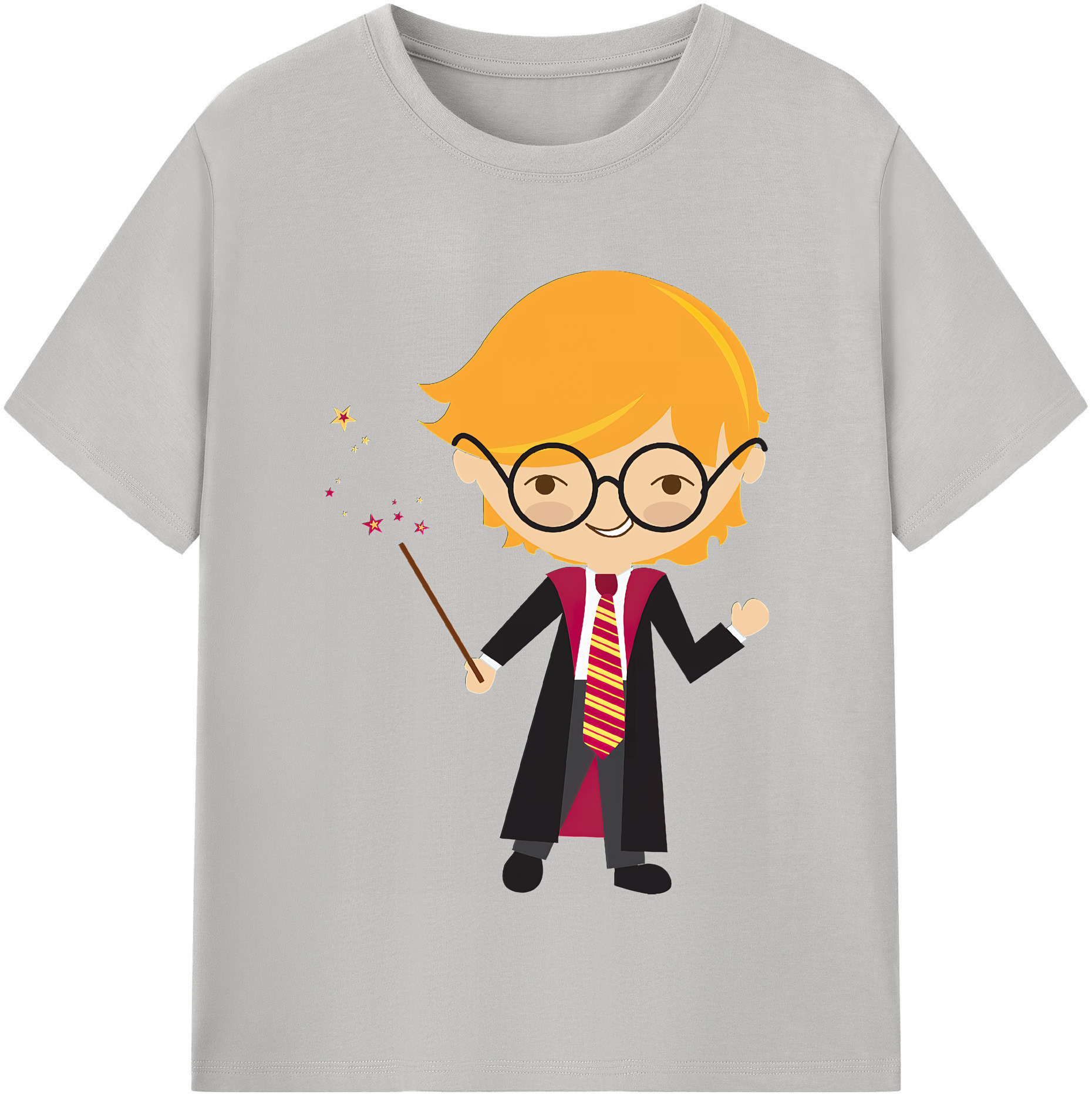 （画像用） Harry Potter ハリー・ポッターシリーズ 綿100％半袖Tシャツ（フロントプリント）