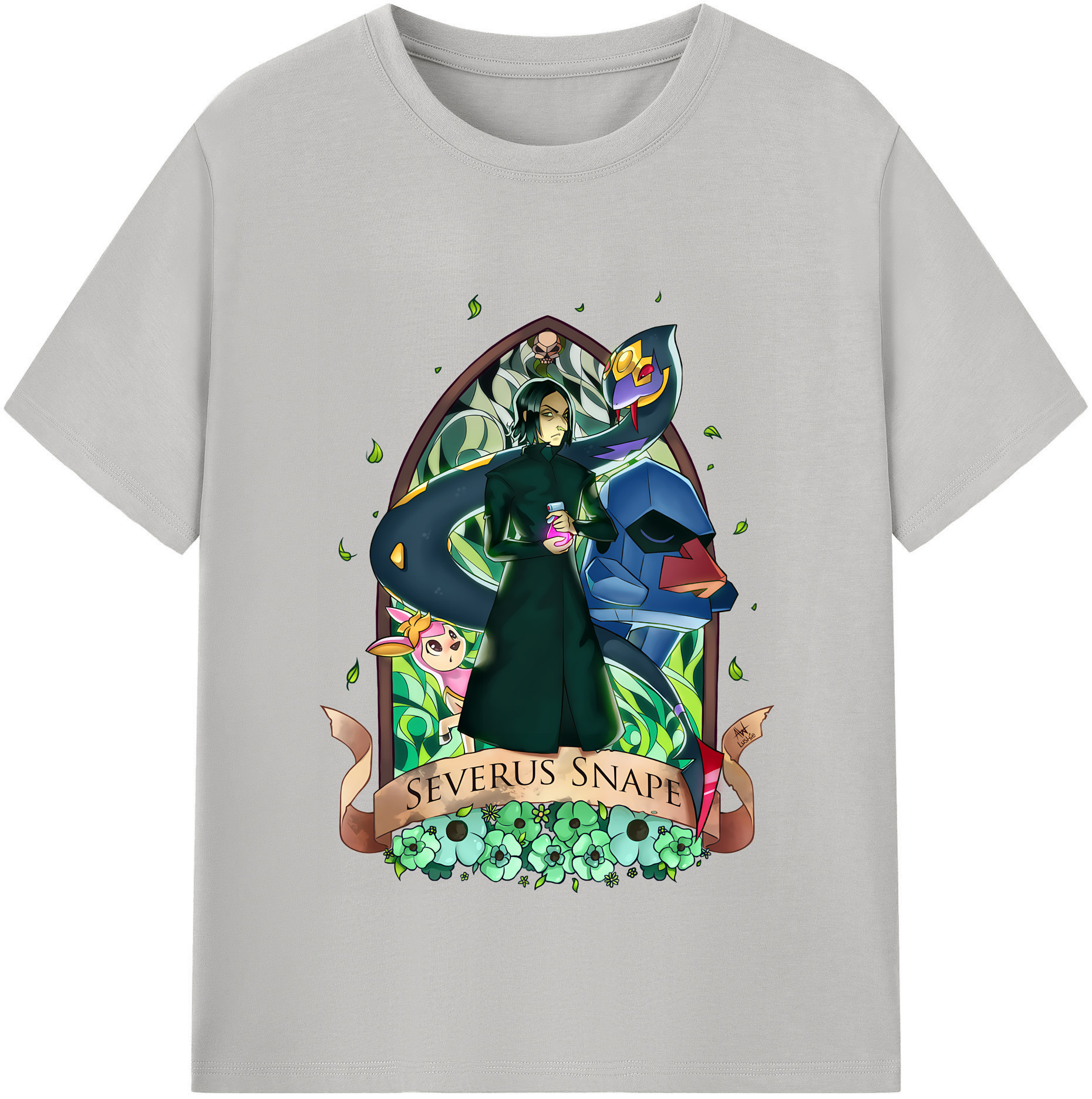 （画像用） Harry Potter ハリー・ポッターシリーズ 綿100％半袖Tシャツ（フロントプリント）