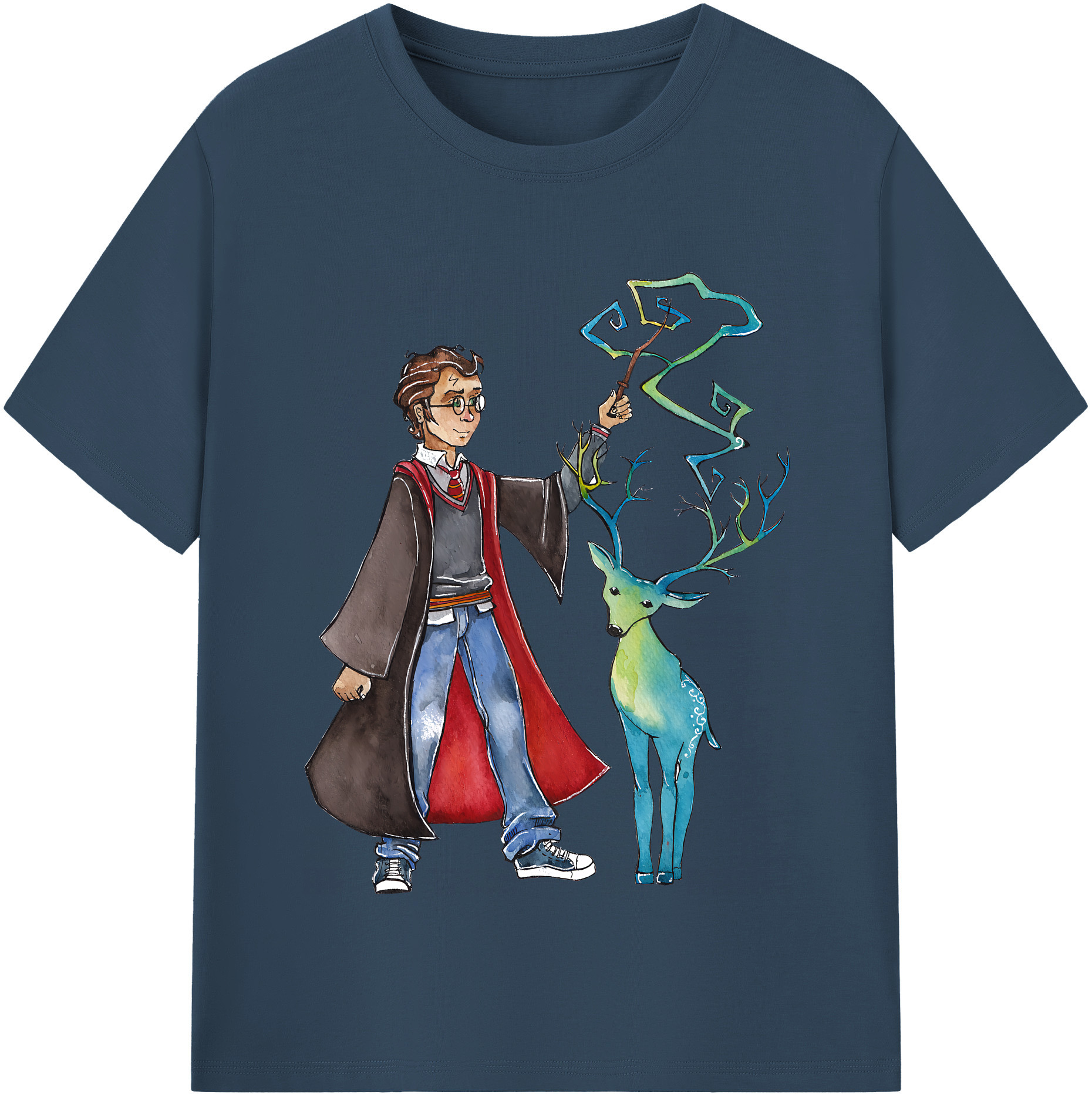 （画像用） Harry Potter ハリー・ポッターシリーズ 綿100％半袖Tシャツ（フロントプリント）