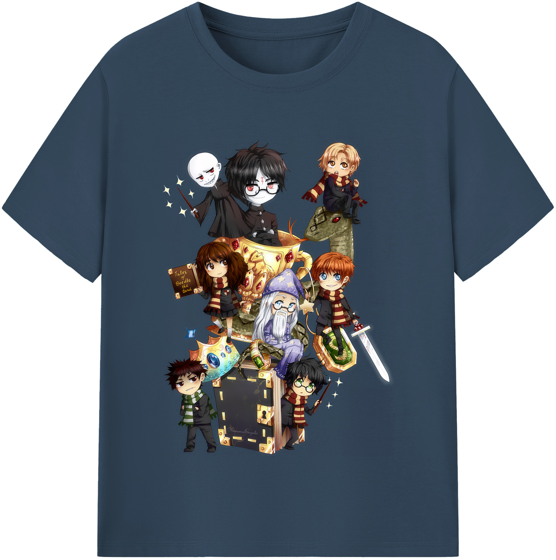 （画像用） Harry Potter ハリー・ポッターシリーズ 綿100％半袖Tシャツ（フロントプリント）