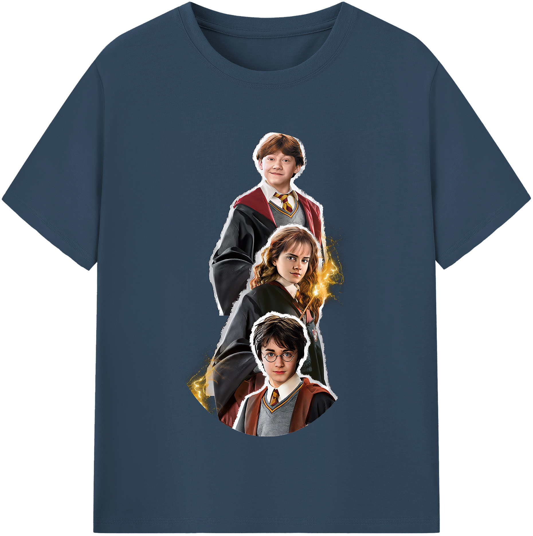 （画像用） Harry Potter ハリー・ポッターシリーズ 綿100％半袖Tシャツ（フロントプリント）