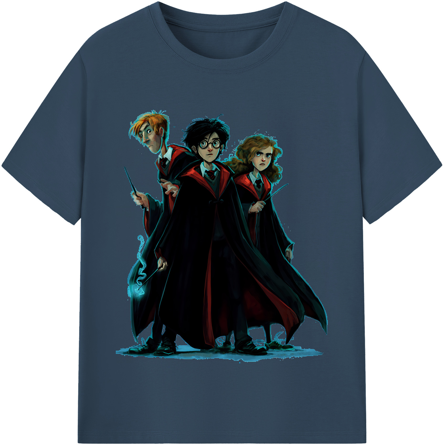 （画像用） Harry Potter ハリー・ポッターシリーズ 綿100％半袖Tシャツ（フロントプリント）