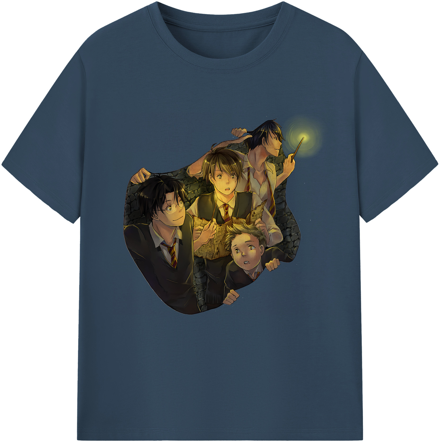 （画像用） Harry Potter ハリー・ポッターシリーズ 綿100％半袖Tシャツ（フロントプリント）