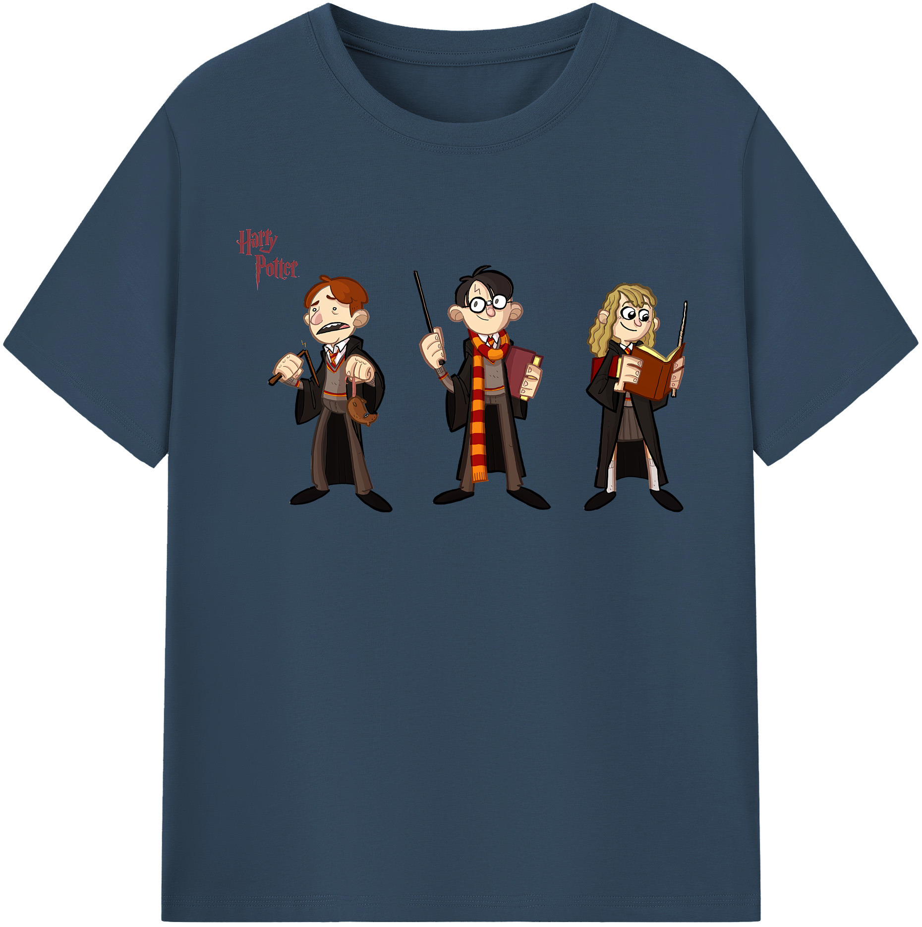 （画像用） Harry Potter ハリー・ポッターシリーズ 綿100％半袖Tシャツ（フロントプリント）