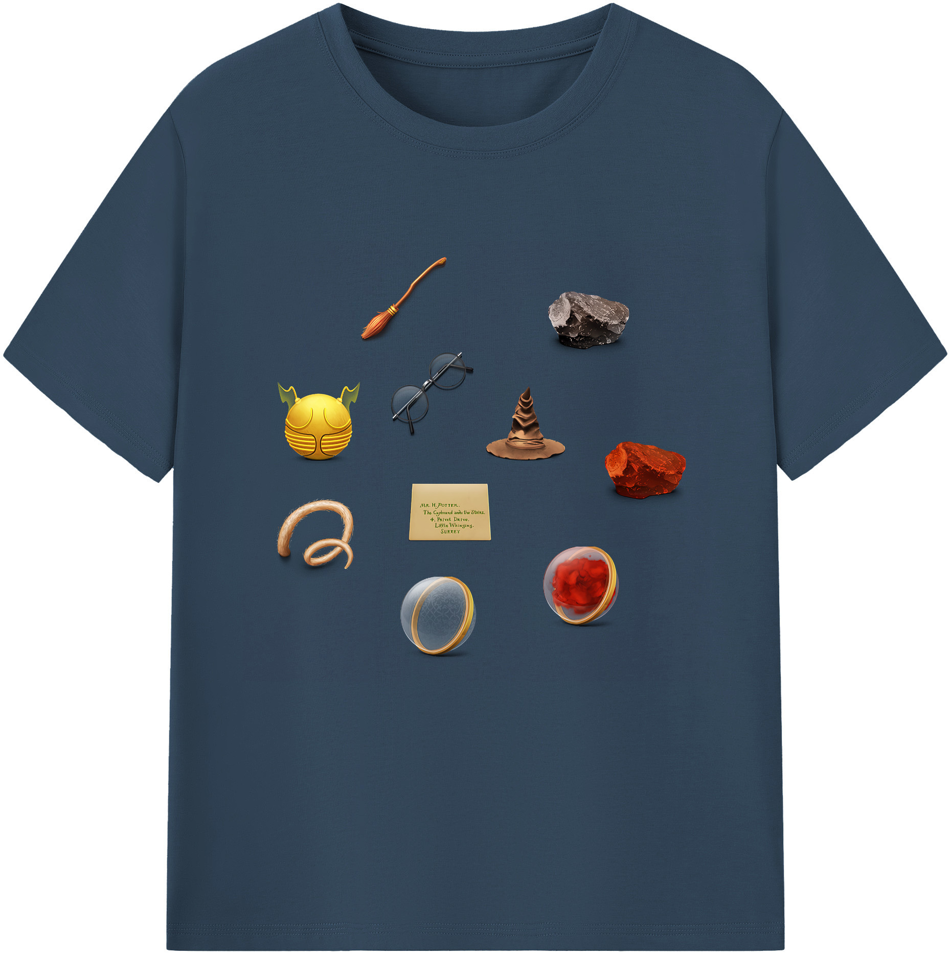 （画像用） Harry Potter ハリー・ポッターシリーズ 綿100％半袖Tシャツ（フロントプリント）