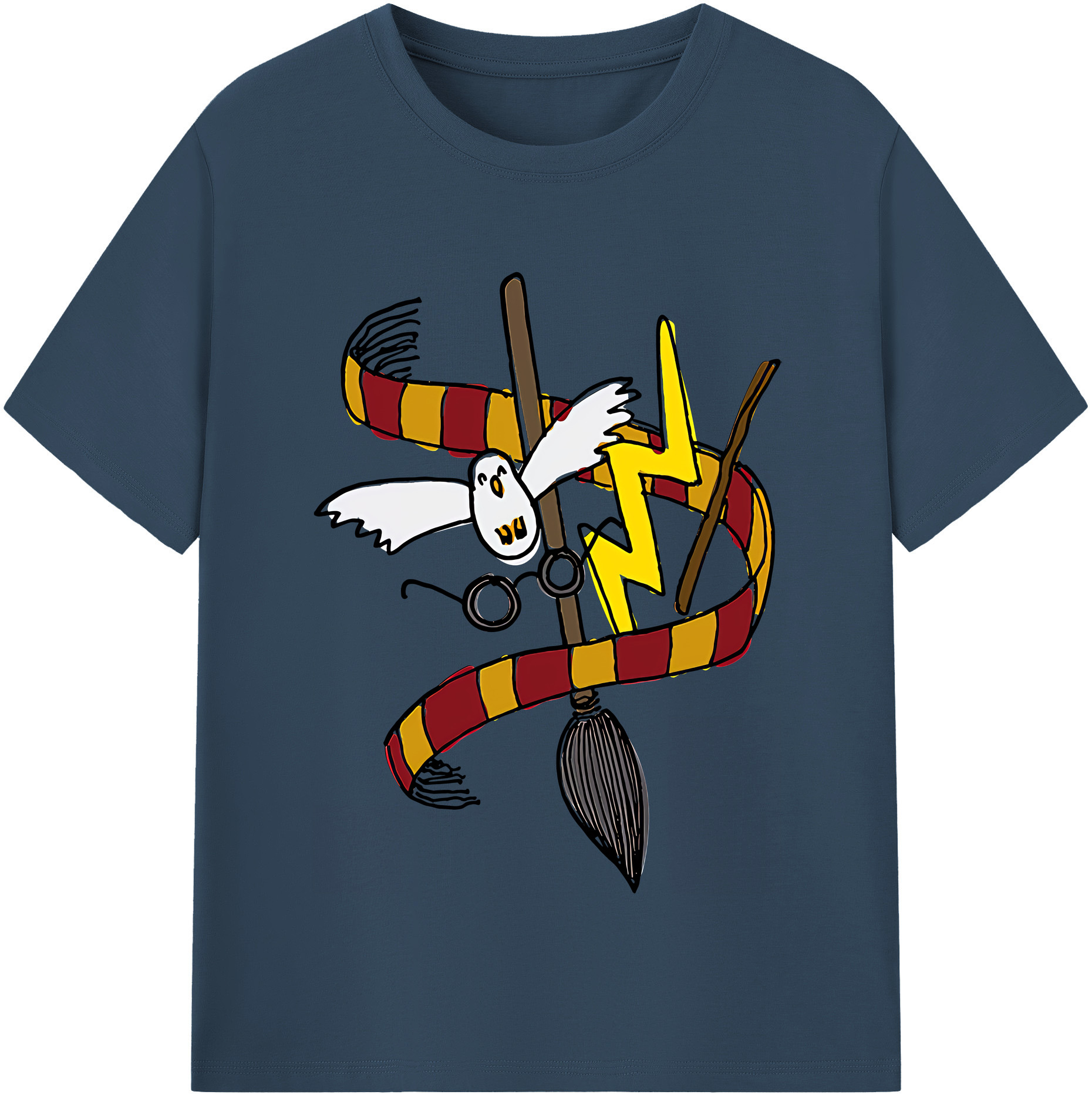 （画像用） Harry Potter ハリー・ポッターシリーズ 綿100％半袖Tシャツ（フロントプリント）