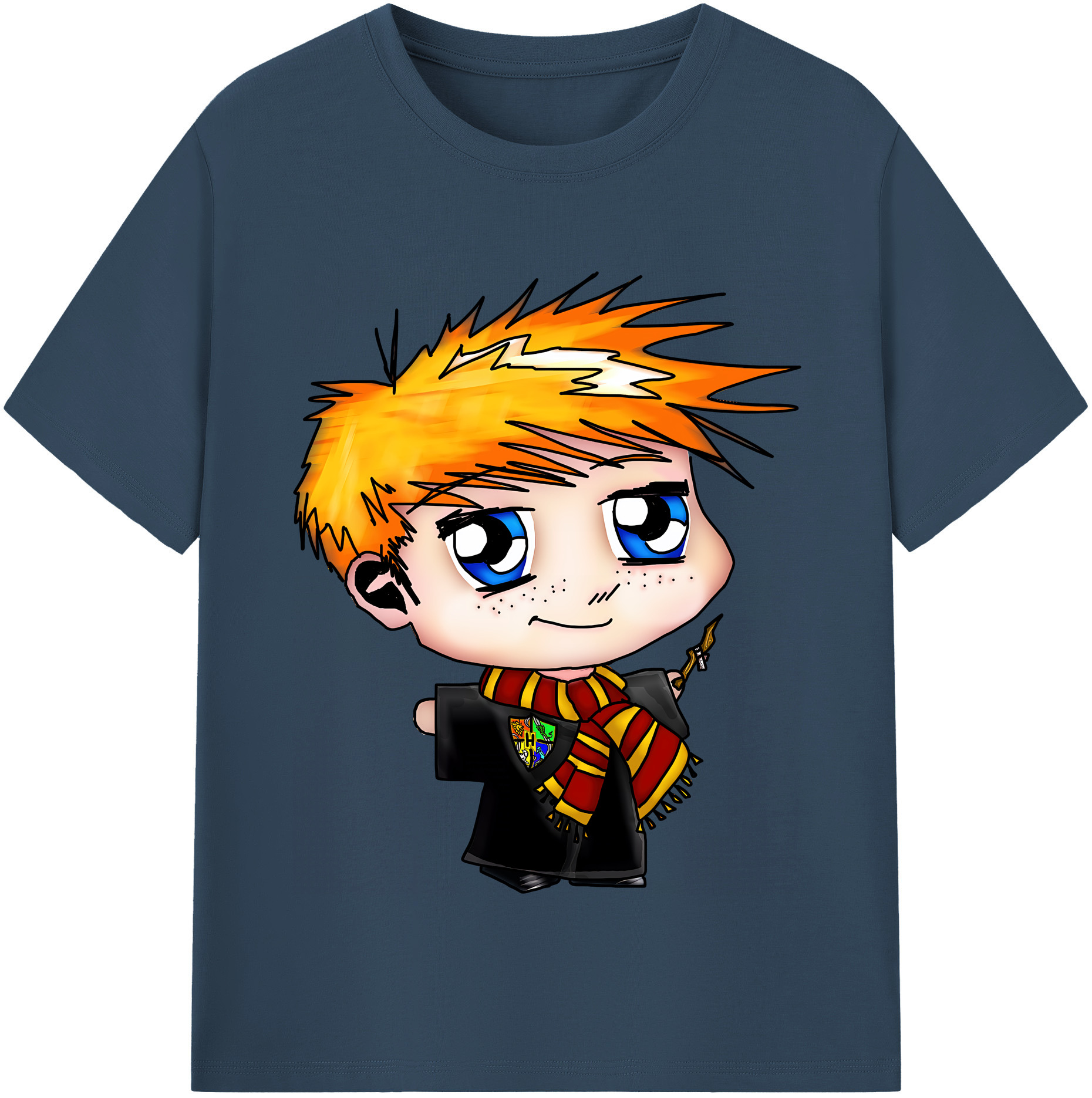 （画像用） Harry Potter ハリー・ポッターシリーズ 綿100％半袖Tシャツ（フロントプリント）