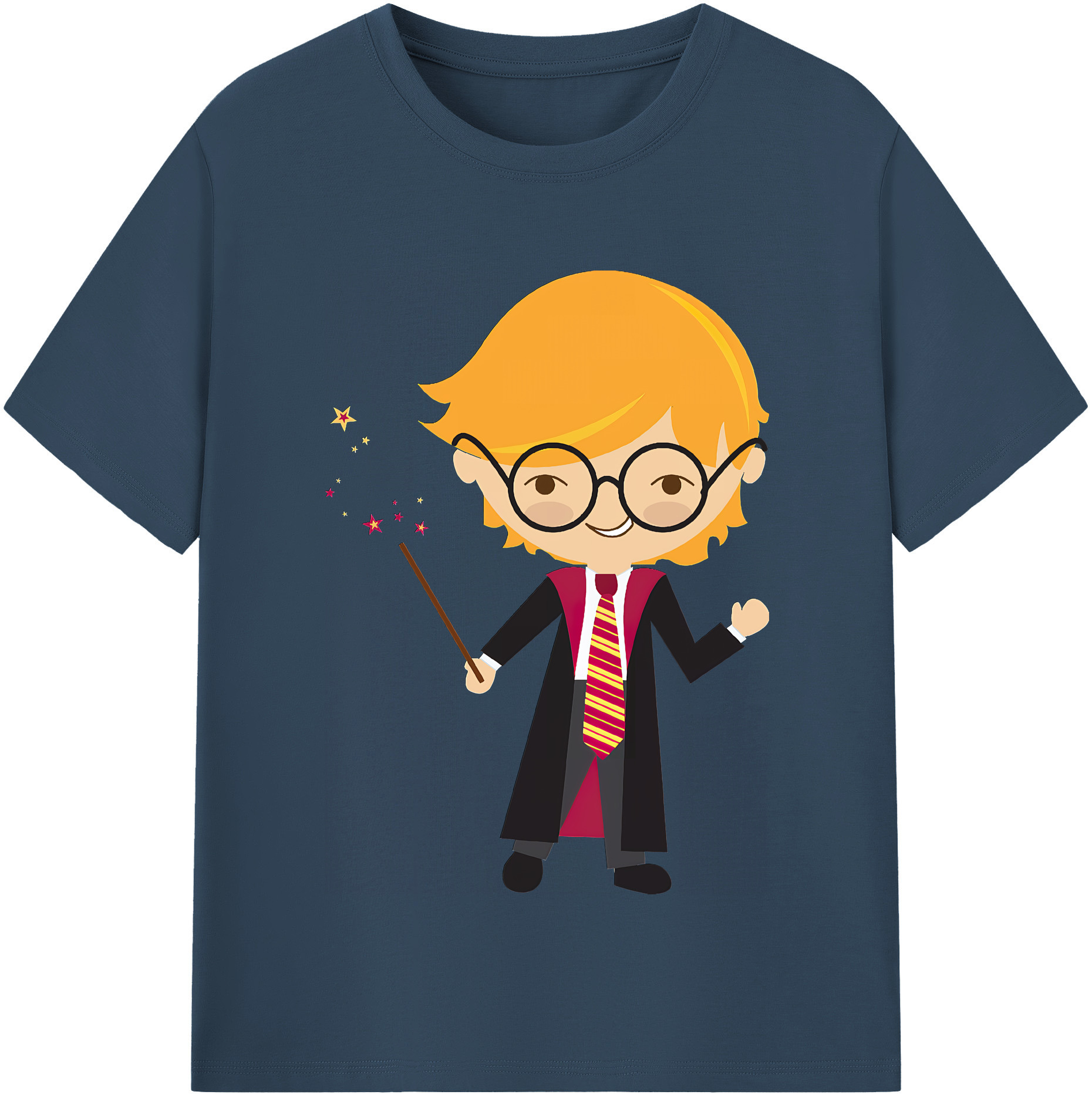 （画像用） Harry Potter ハリー・ポッターシリーズ 綿100％半袖Tシャツ（フロントプリント）