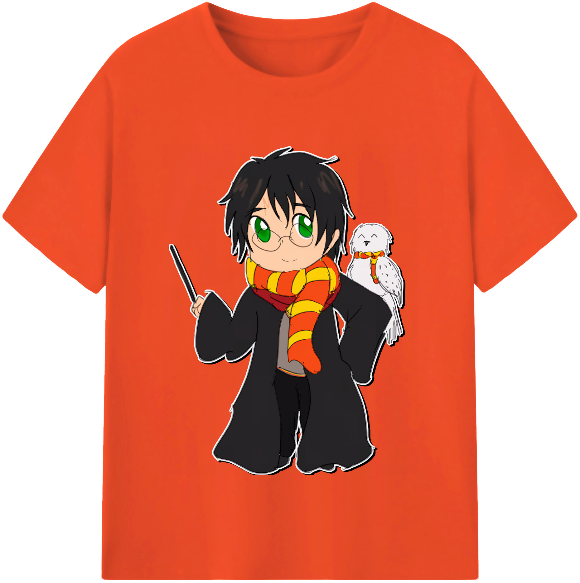 （画像用） Harry Potter ハリー・ポッターシリーズ 綿100％半袖Tシャツ（フロントプリント）