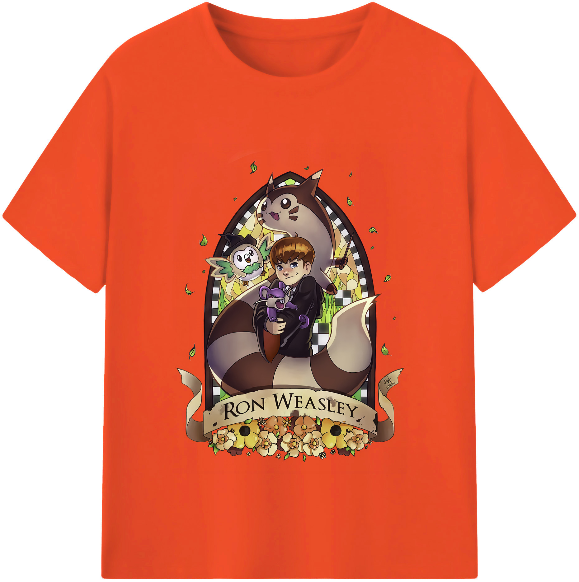 （画像用） Harry Potter ハリー・ポッターシリーズ 綿100％半袖Tシャツ（フロントプリント）