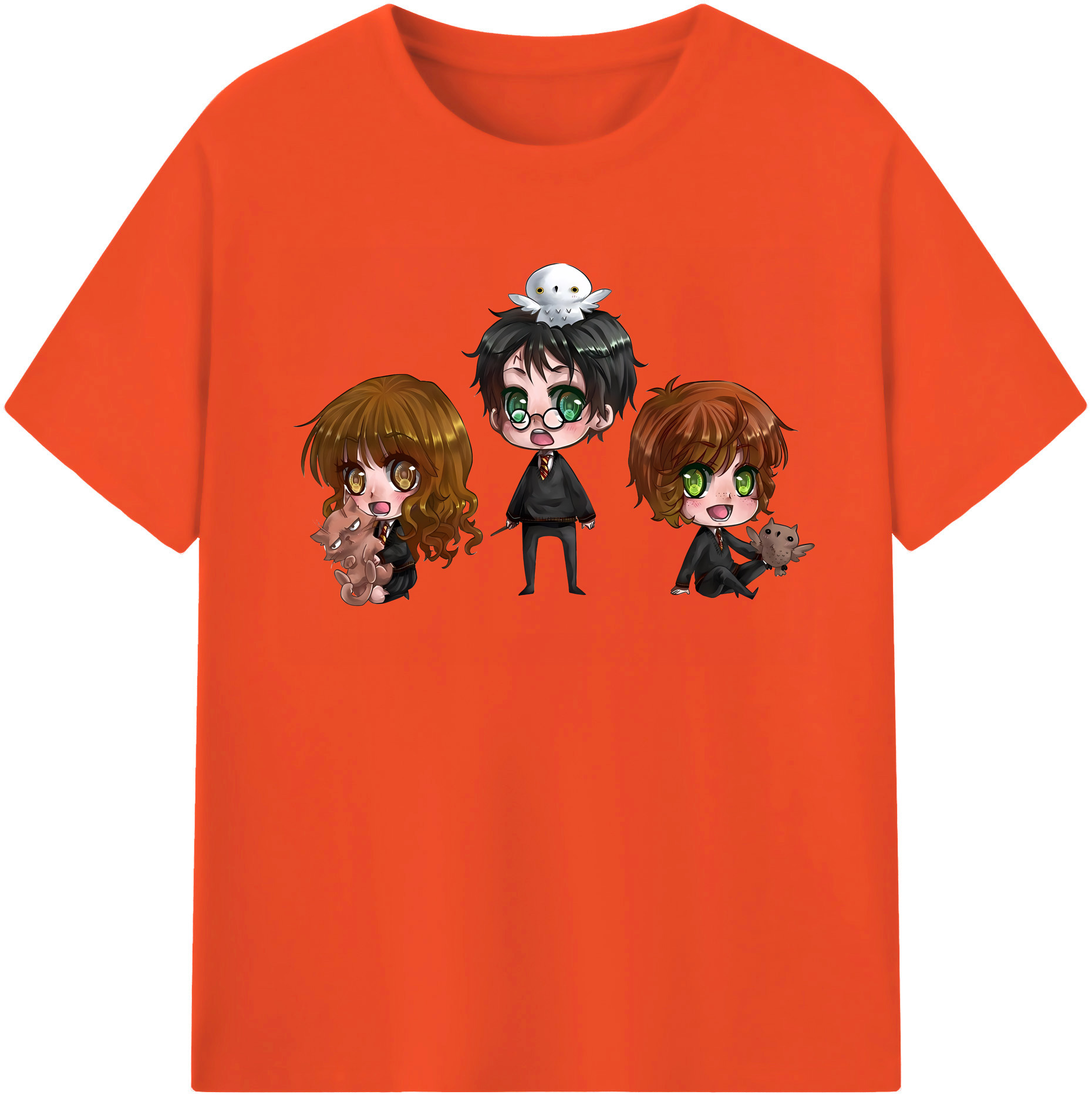 （画像用） Harry Potter ハリー・ポッターシリーズ 綿100％半袖Tシャツ（フロントプリント）