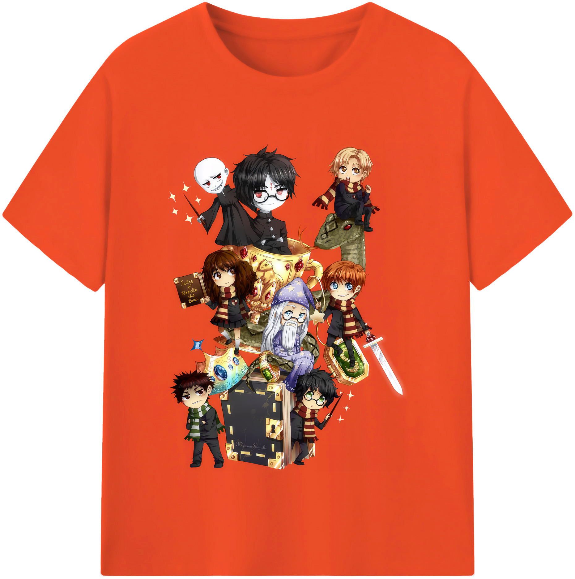 （画像用） Harry Potter ハリー・ポッターシリーズ 綿100％半袖Tシャツ（フロントプリント）