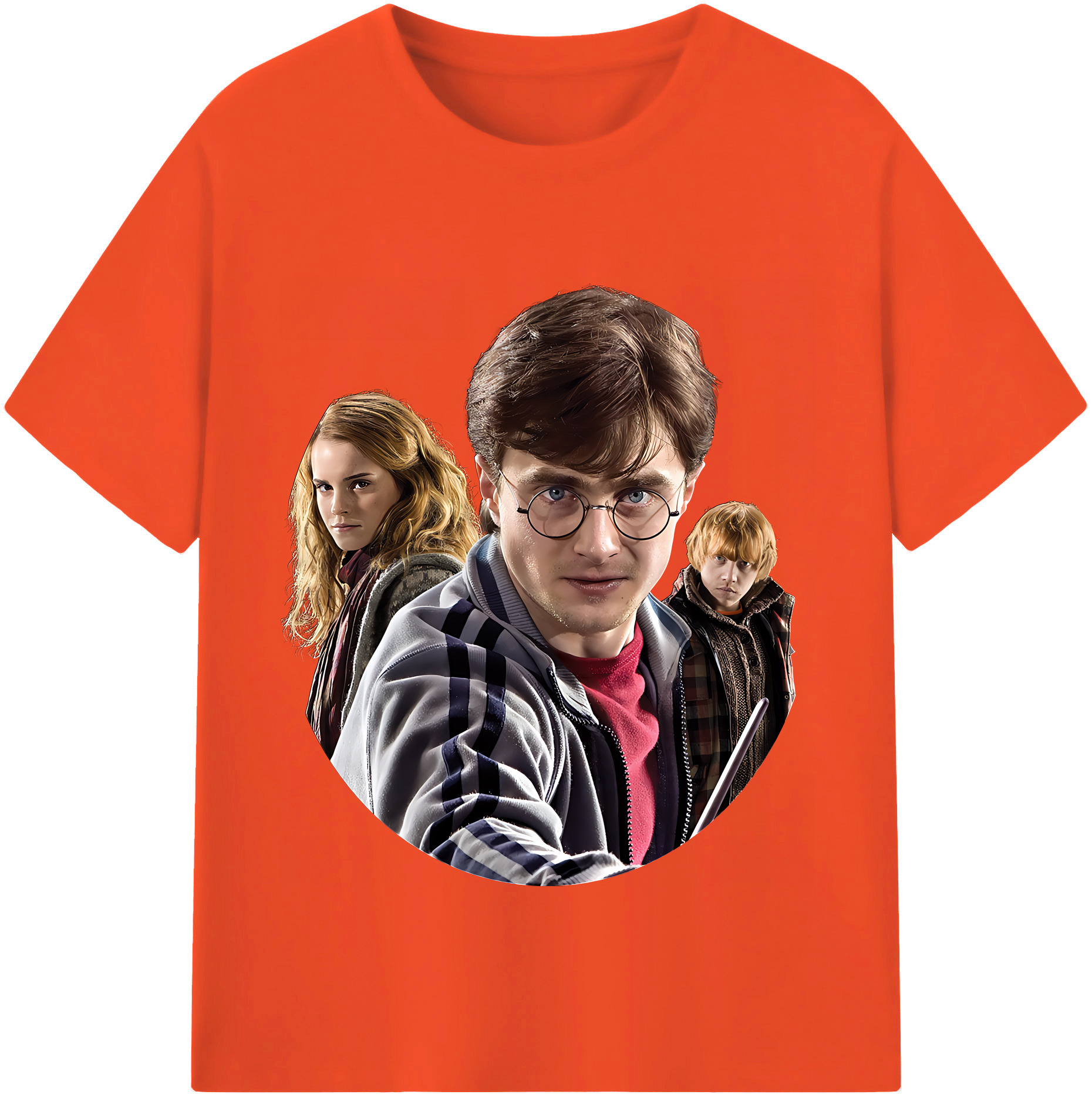 （画像用） Harry Potter ハリー・ポッターシリーズ 綿100％半袖Tシャツ（フロントプリント）