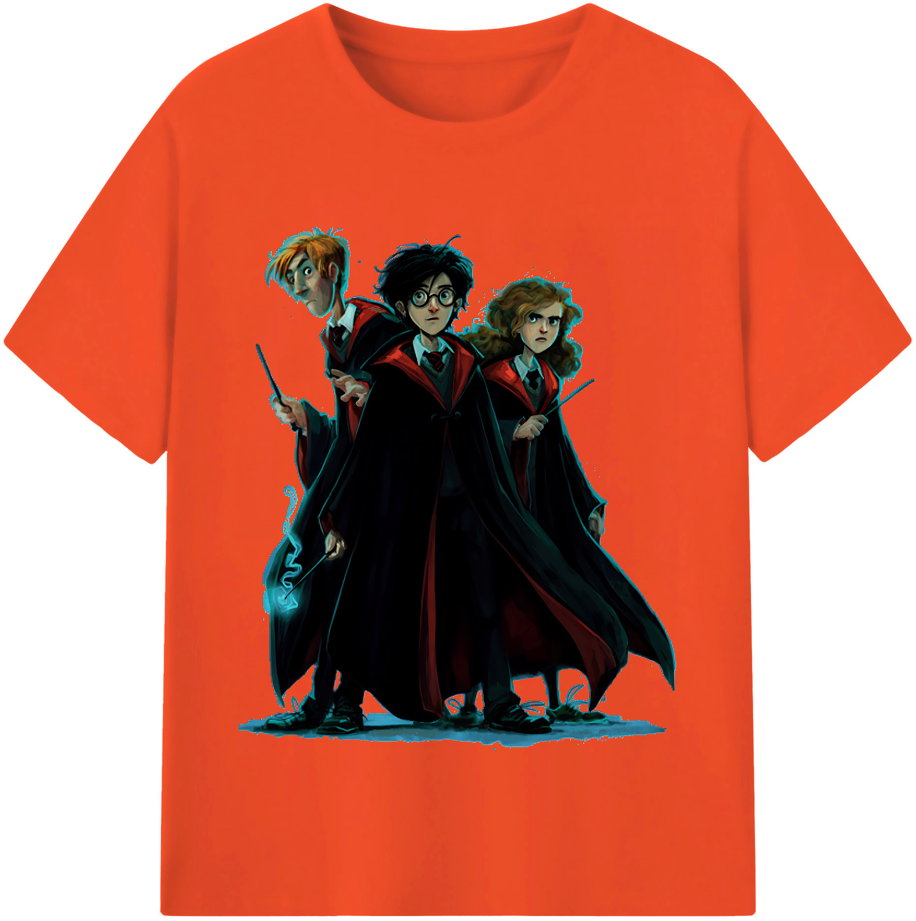 （画像用） Harry Potter ハリー・ポッターシリーズ 綿100％半袖Tシャツ（フロントプリント）