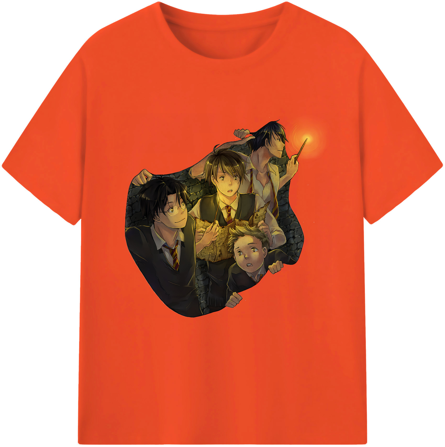 （画像用） Harry Potter ハリー・ポッターシリーズ 綿100％半袖Tシャツ（フロントプリント）