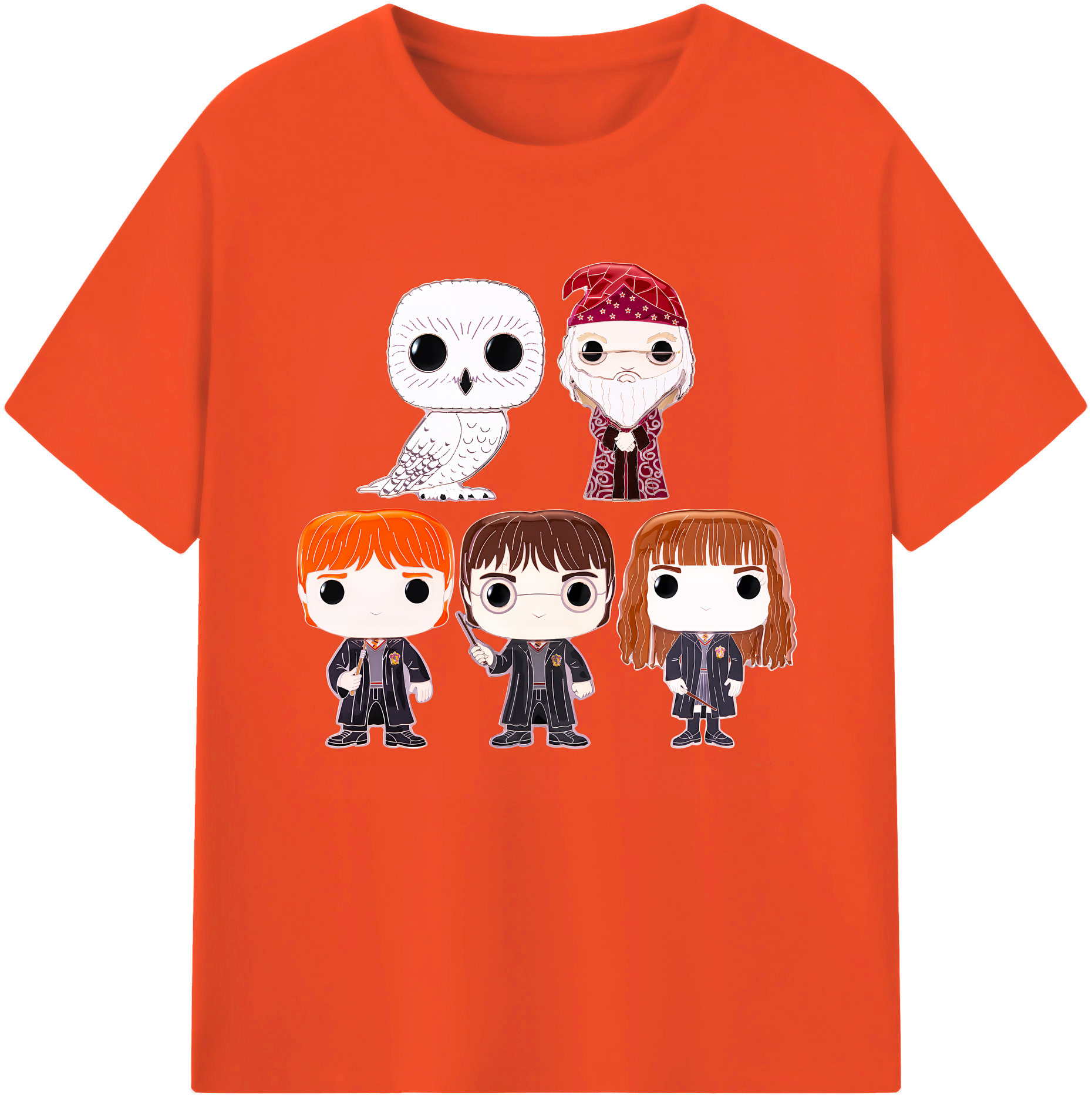 （画像用） Harry Potter ハリー・ポッターシリーズ 綿100％半袖Tシャツ（フロントプリント）