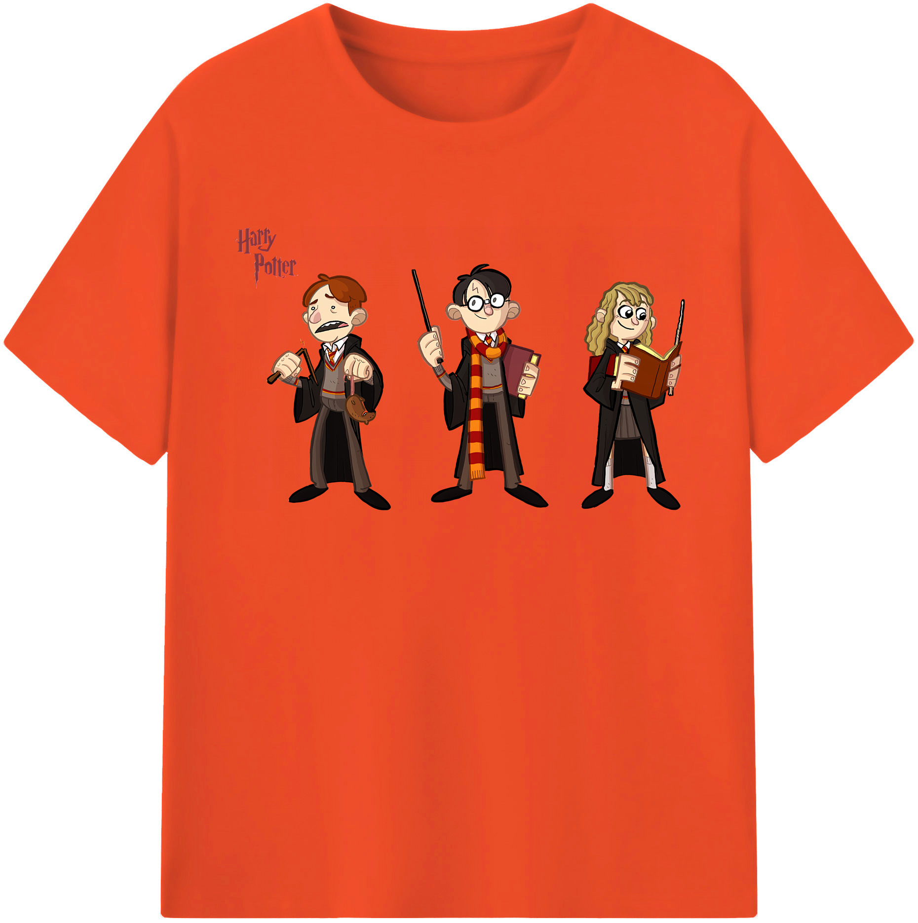 （画像用） Harry Potter ハリー・ポッターシリーズ 綿100％半袖Tシャツ（フロントプリント）