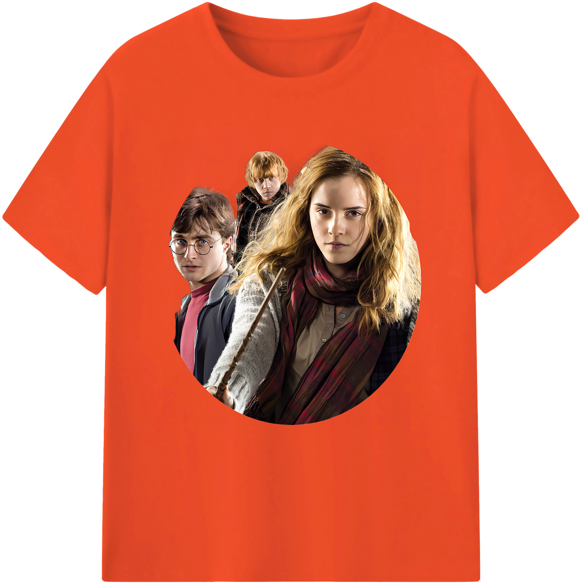 （画像用） Harry Potter ハリー・ポッターシリーズ 綿100％半袖Tシャツ（フロントプリント）