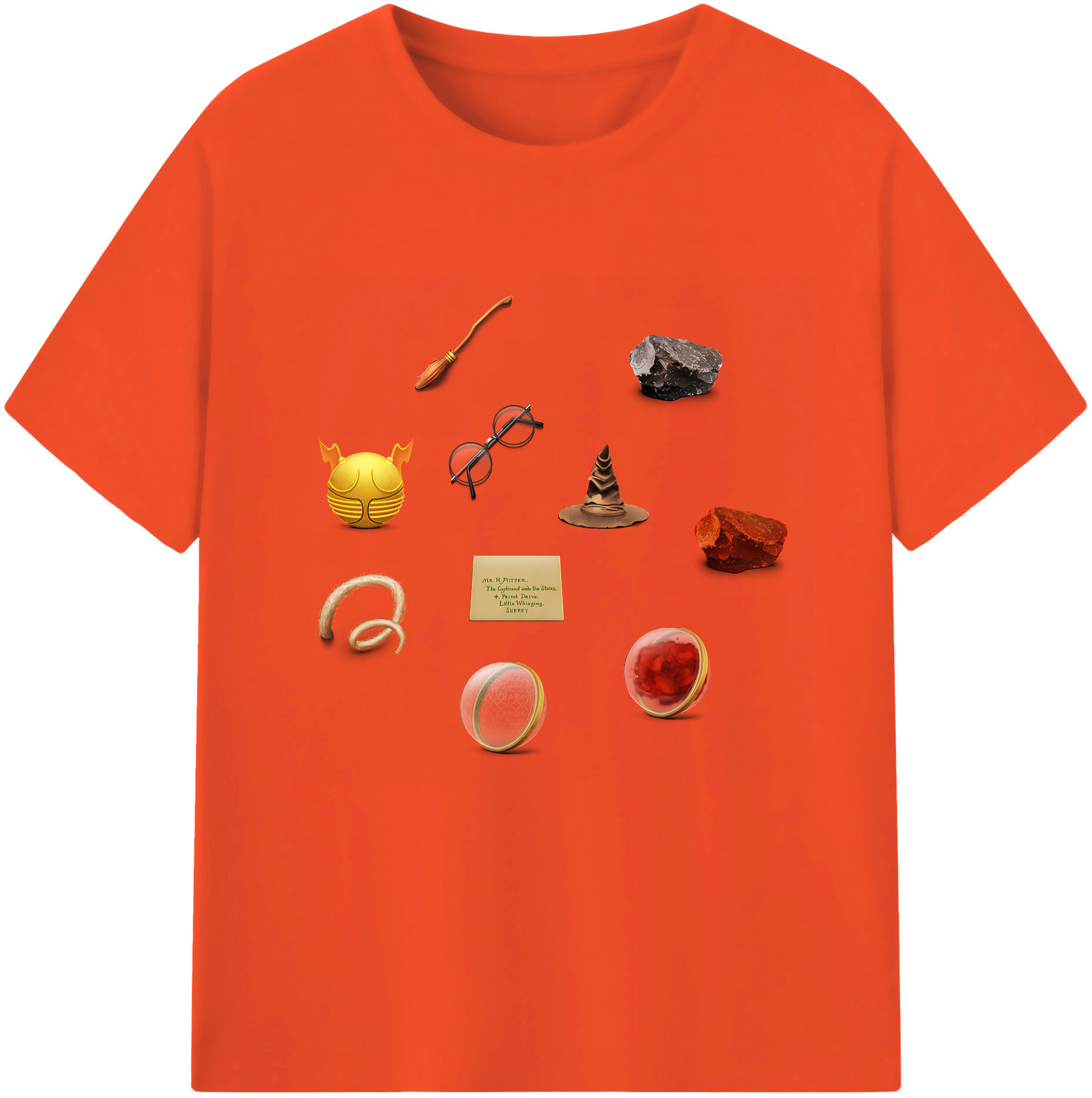 （画像用） Harry Potter ハリー・ポッターシリーズ 綿100％半袖Tシャツ（フロントプリント）