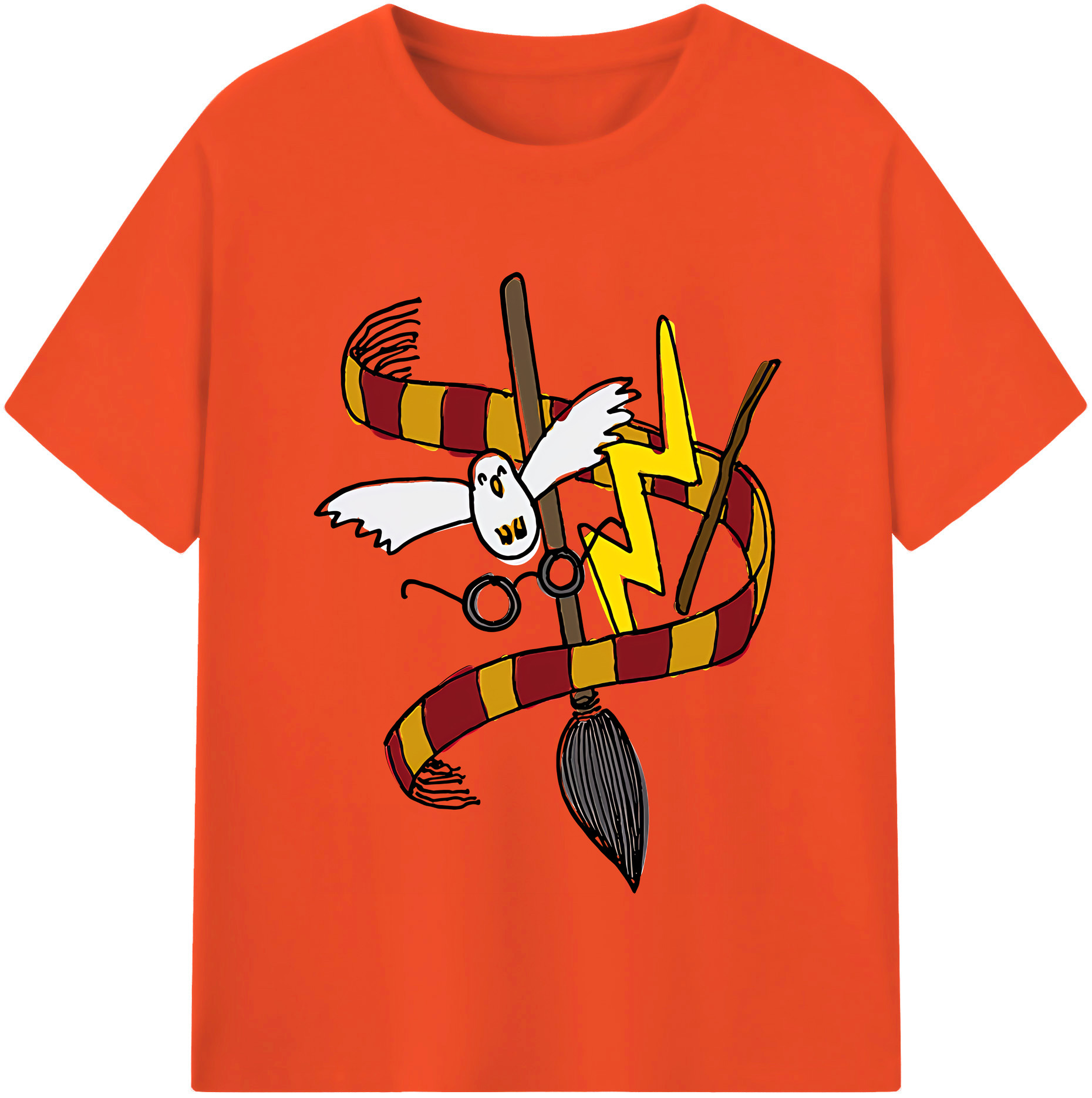 （画像用） Harry Potter ハリー・ポッターシリーズ 綿100％半袖Tシャツ（フロントプリント）