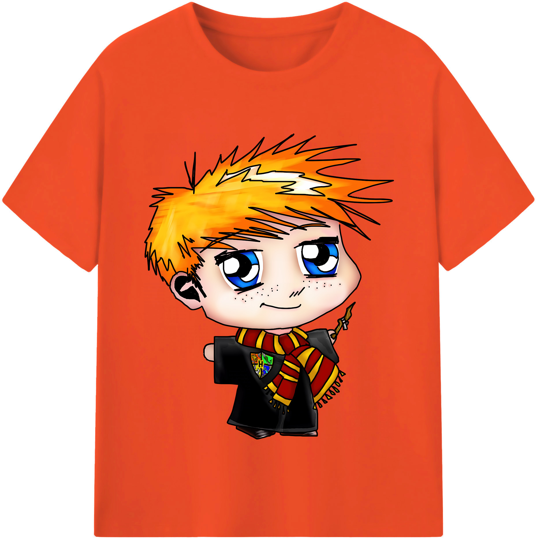 （画像用） Harry Potter ハリー・ポッターシリーズ 綿100％半袖Tシャツ（フロントプリント）
