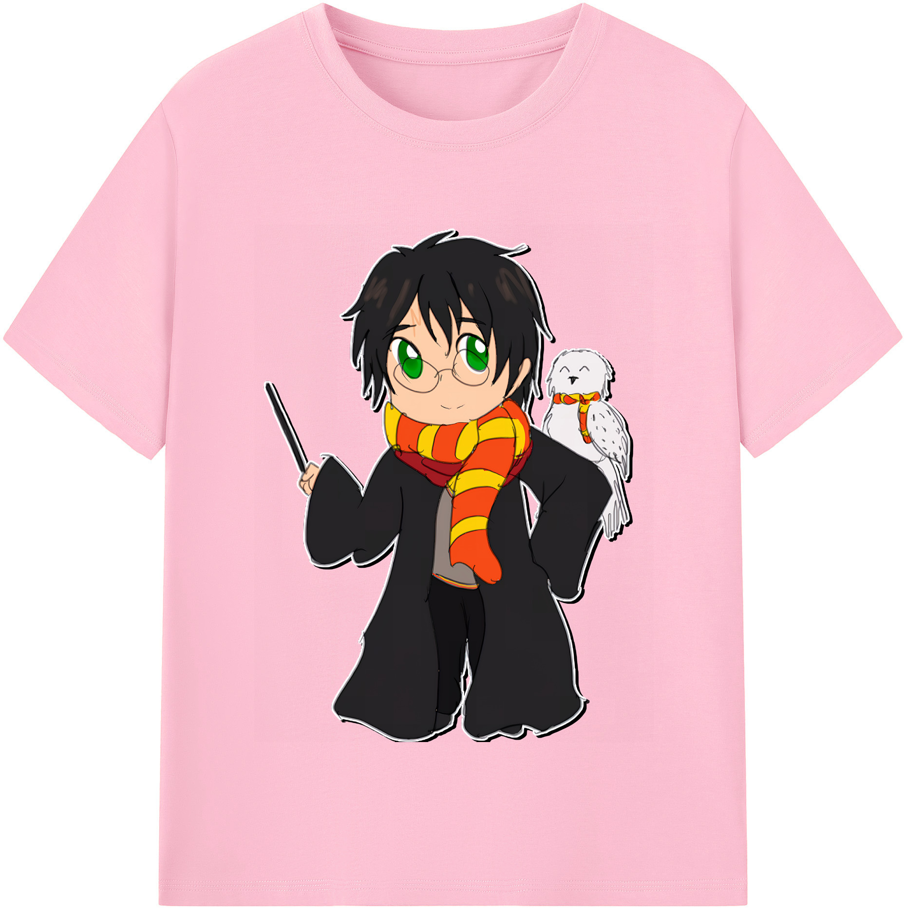 （画像用） Harry Potter ハリー・ポッターシリーズ 綿100％半袖Tシャツ（フロントプリント）