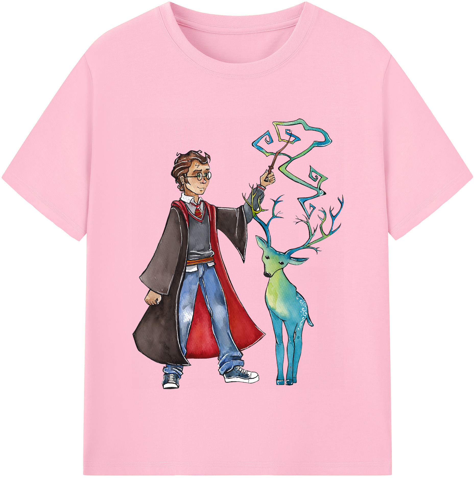 （画像用） Harry Potter ハリー・ポッターシリーズ 綿100％半袖Tシャツ（フロントプリント）