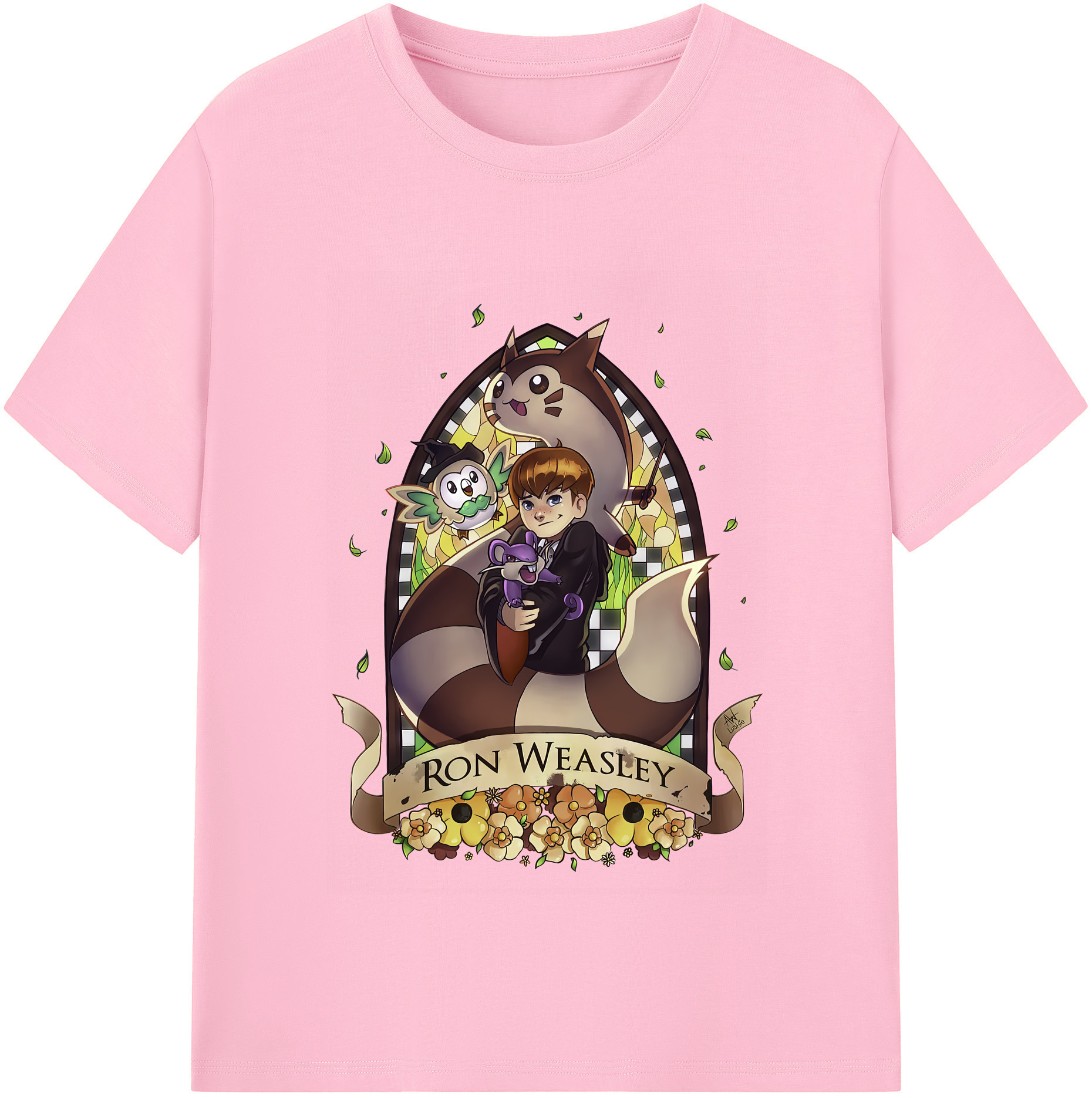 （画像用） Harry Potter ハリー・ポッターシリーズ 綿100％半袖Tシャツ（フロントプリント）