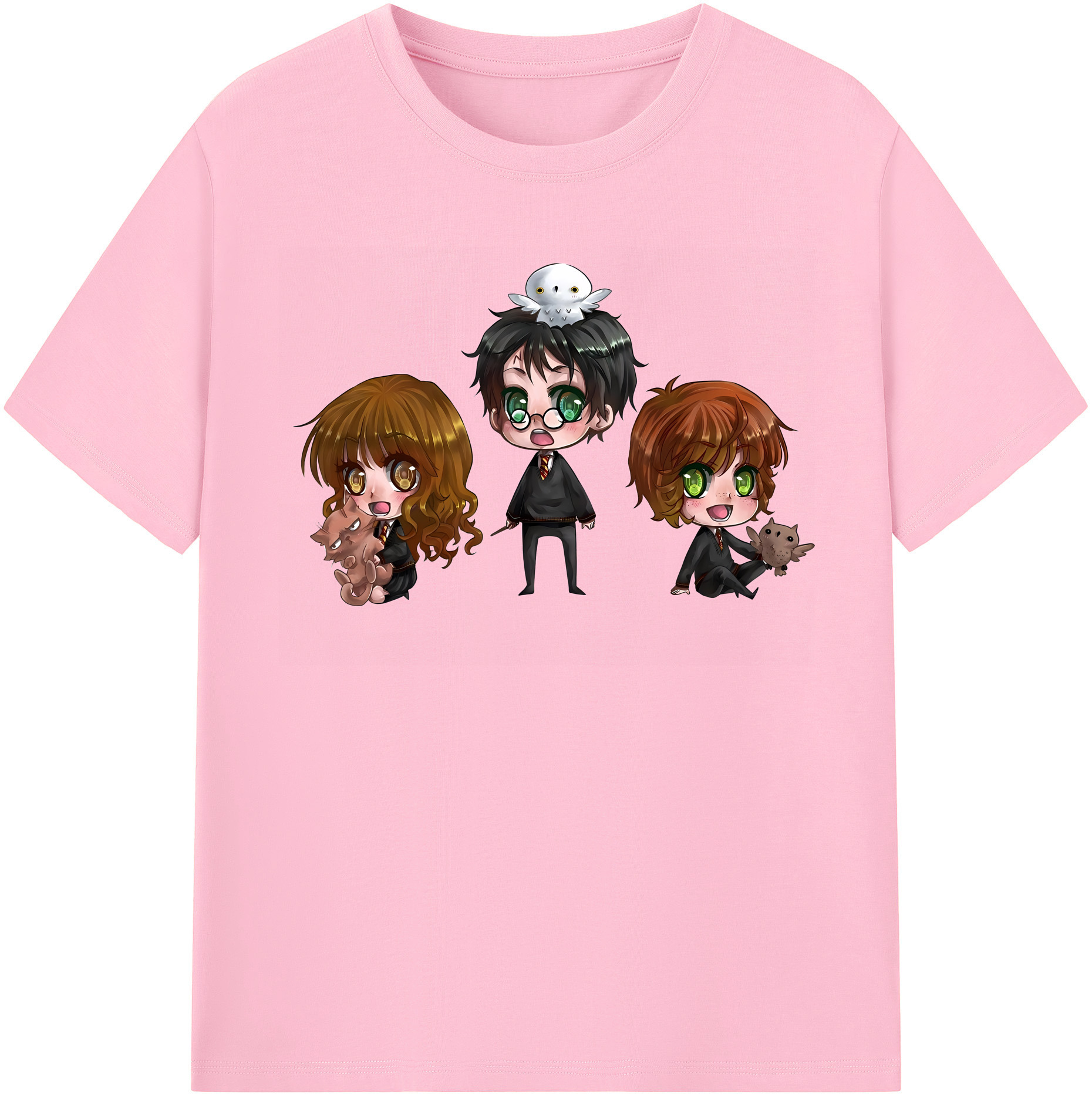 （画像用） Harry Potter ハリー・ポッターシリーズ 綿100％半袖Tシャツ（フロントプリント）