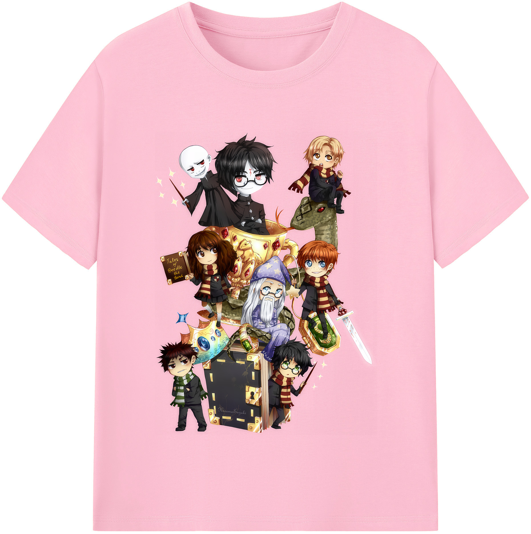 （画像用） Harry Potter ハリー・ポッターシリーズ 綿100％半袖Tシャツ（フロントプリント）