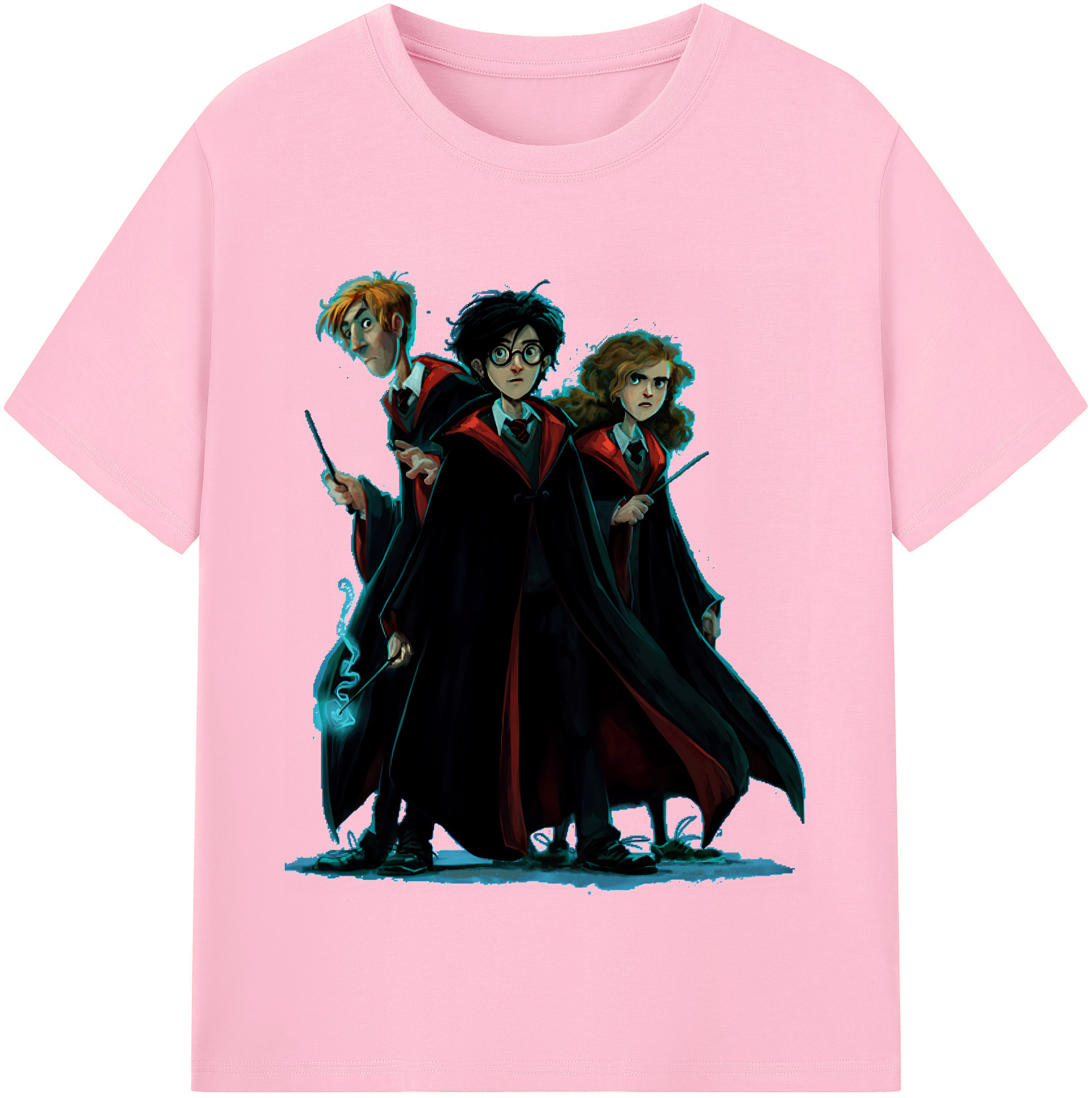 （画像用） Harry Potter ハリー・ポッターシリーズ 綿100％半袖Tシャツ（フロントプリント）