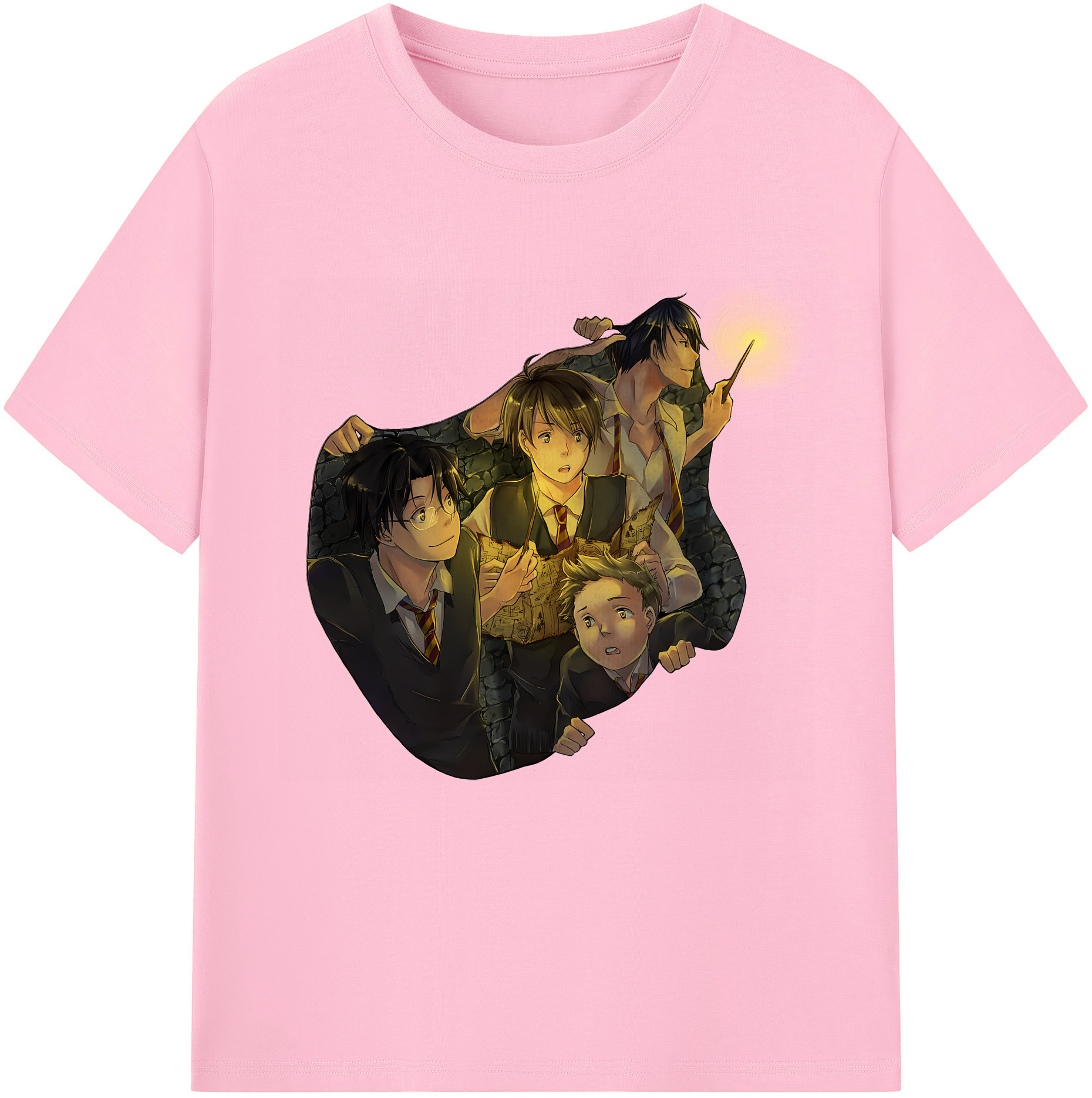 （画像用） Harry Potter ハリー・ポッターシリーズ 綿100％半袖Tシャツ（フロントプリント）
