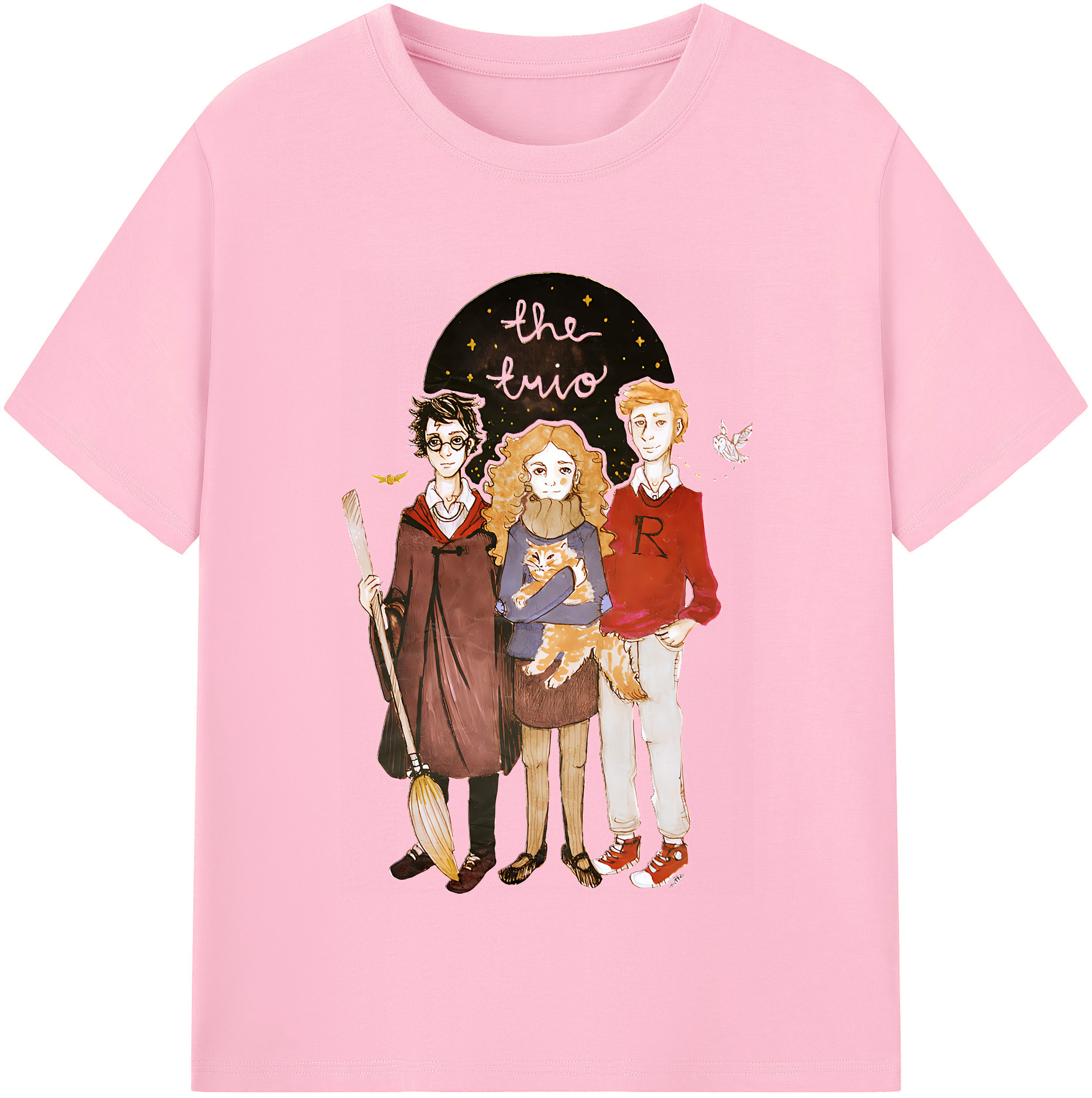 （画像用） Harry Potter ハリー・ポッターシリーズ 綿100％半袖Tシャツ（フロントプリント）