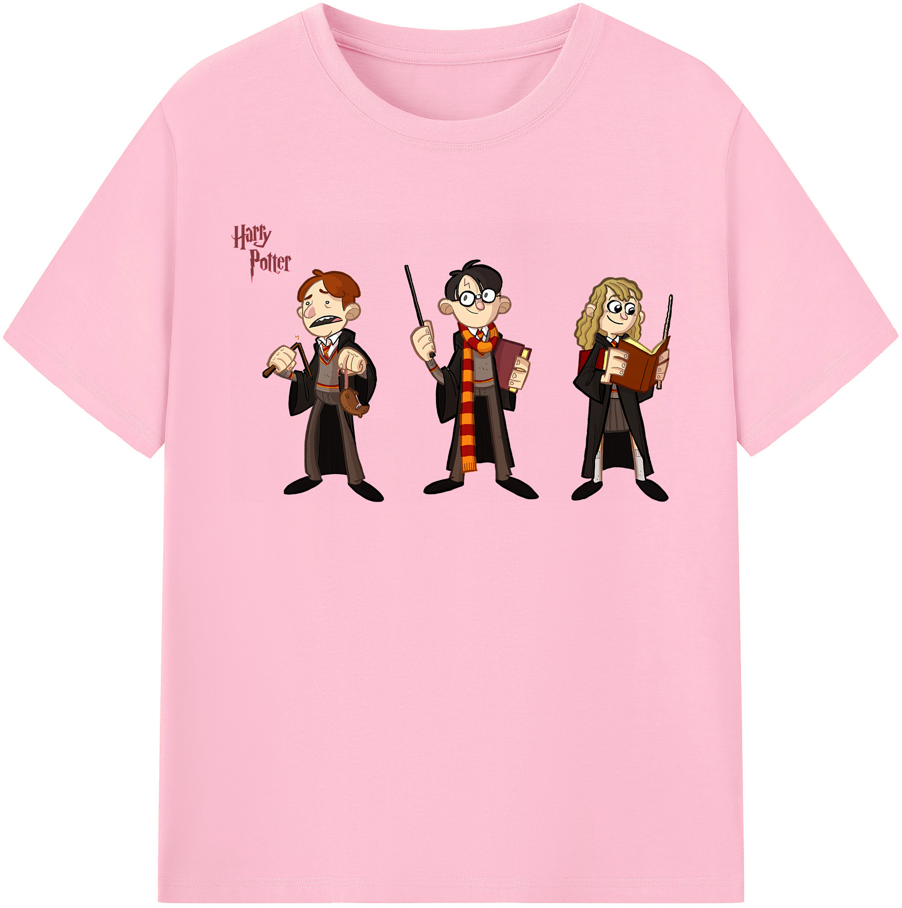 （画像用） Harry Potter ハリー・ポッターシリーズ 綿100％半袖Tシャツ（フロントプリント）