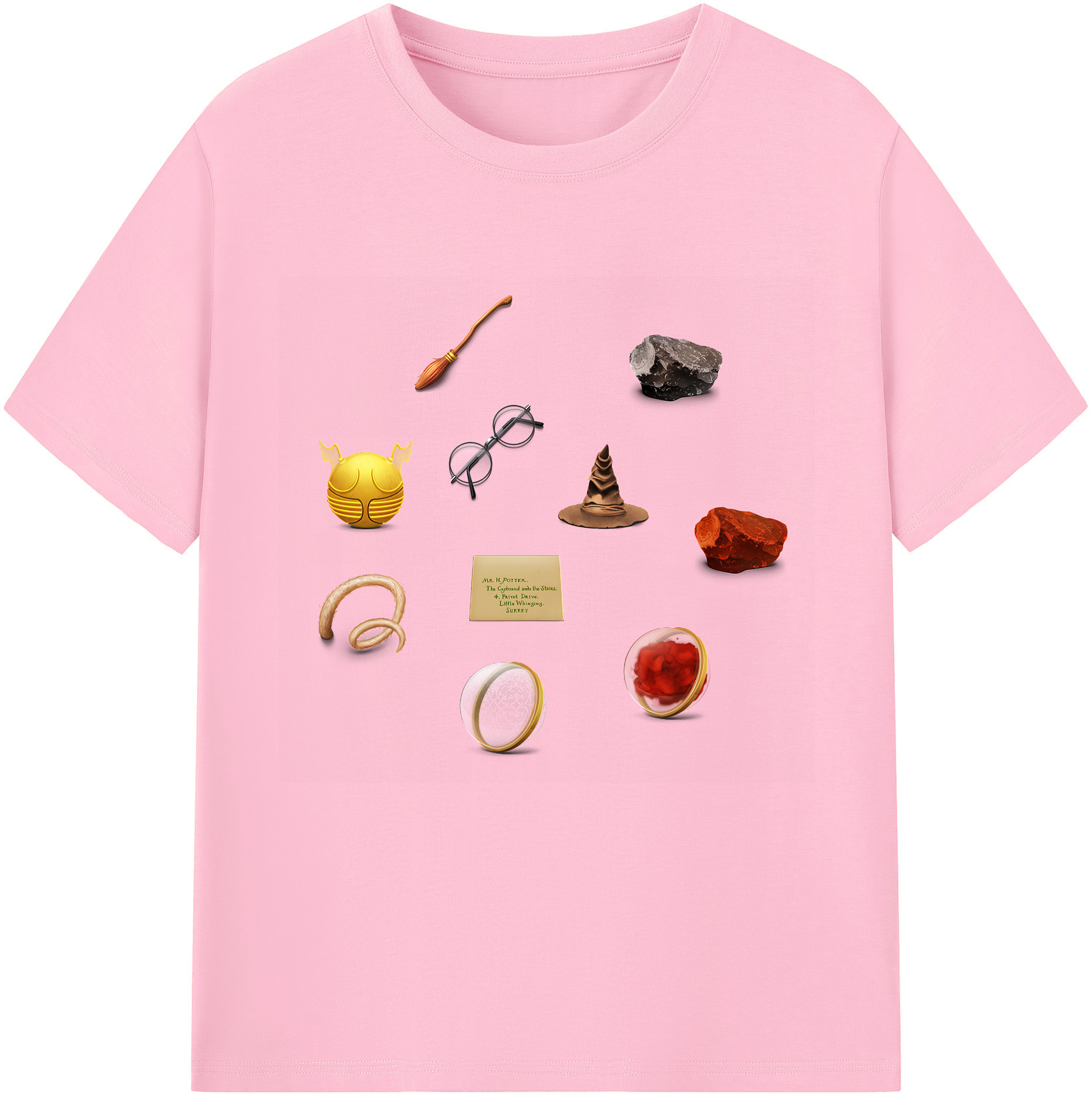 （画像用） Harry Potter ハリー・ポッターシリーズ 綿100％半袖Tシャツ（フロントプリント）
