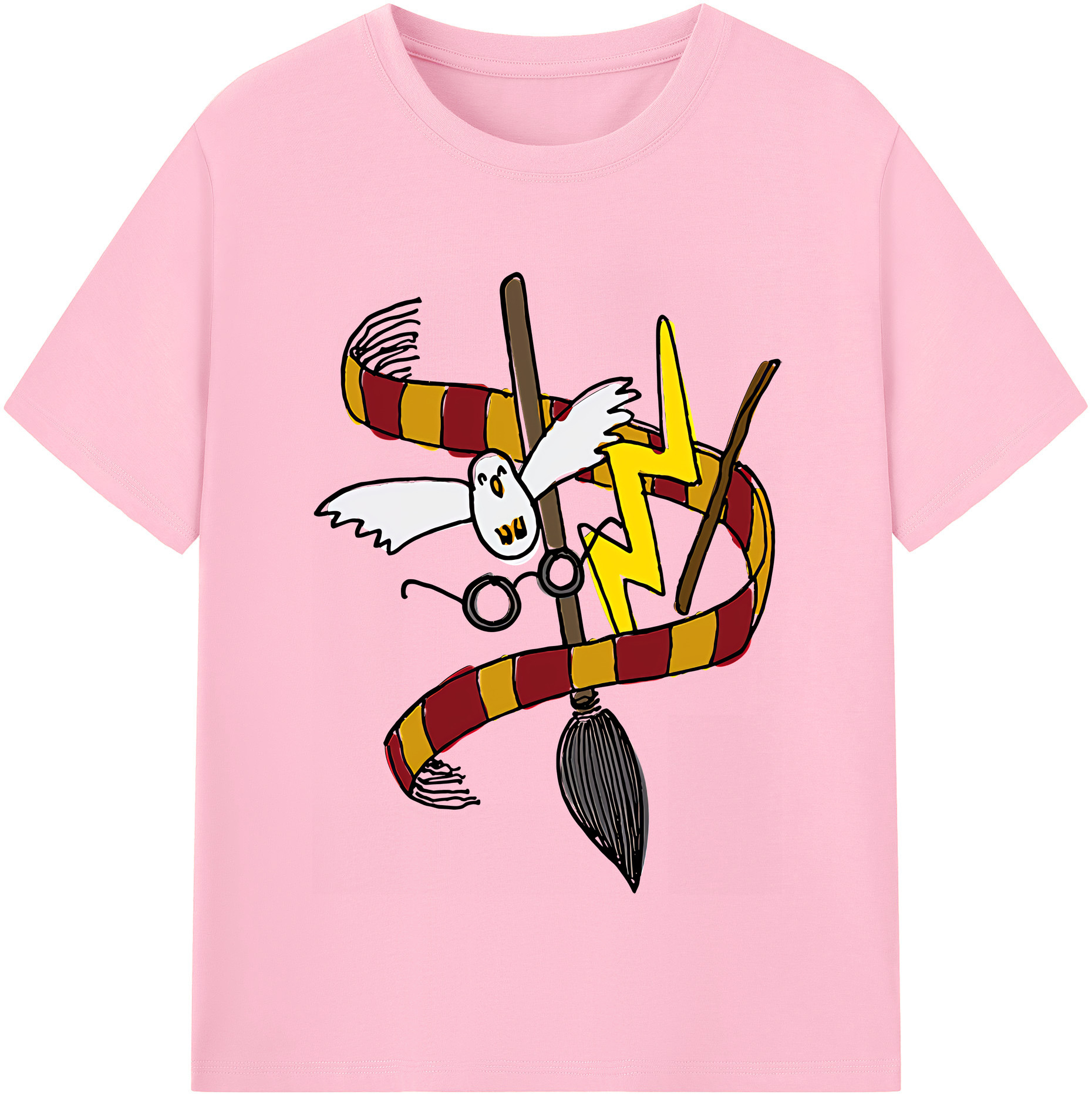 （画像用） Harry Potter ハリー・ポッターシリーズ 綿100％半袖Tシャツ（フロントプリント）