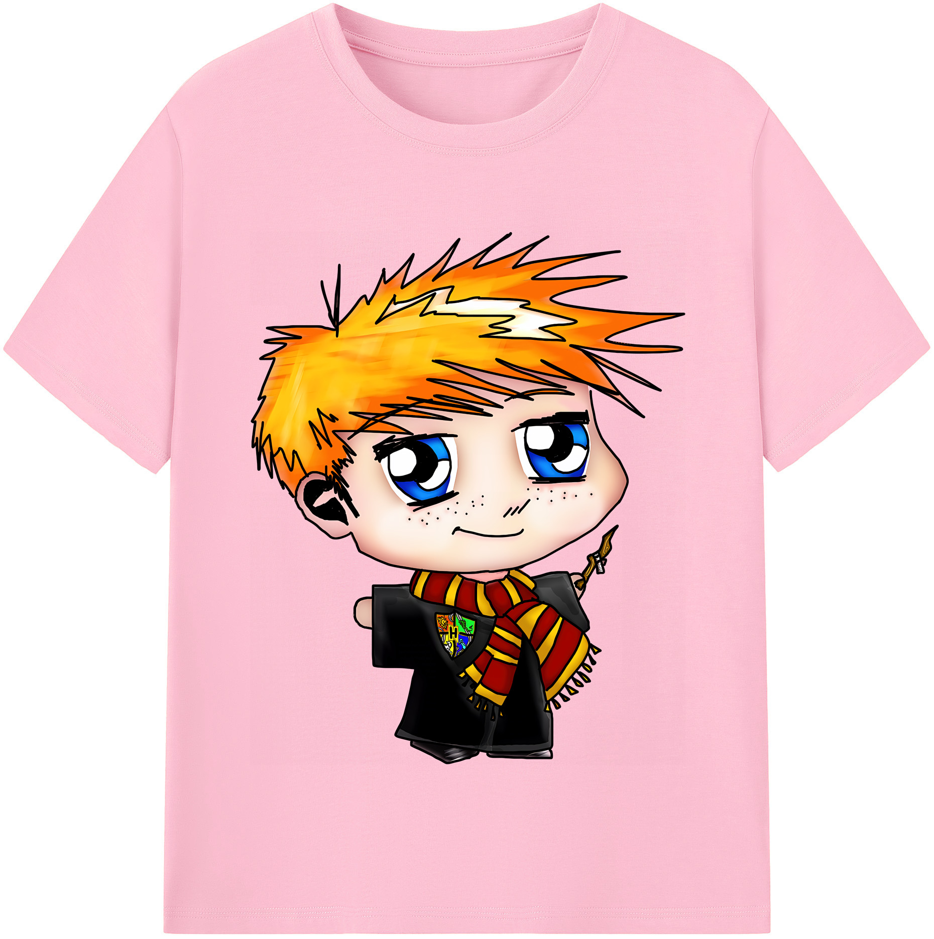 （画像用） Harry Potter ハリー・ポッターシリーズ 綿100％半袖Tシャツ（フロントプリント）