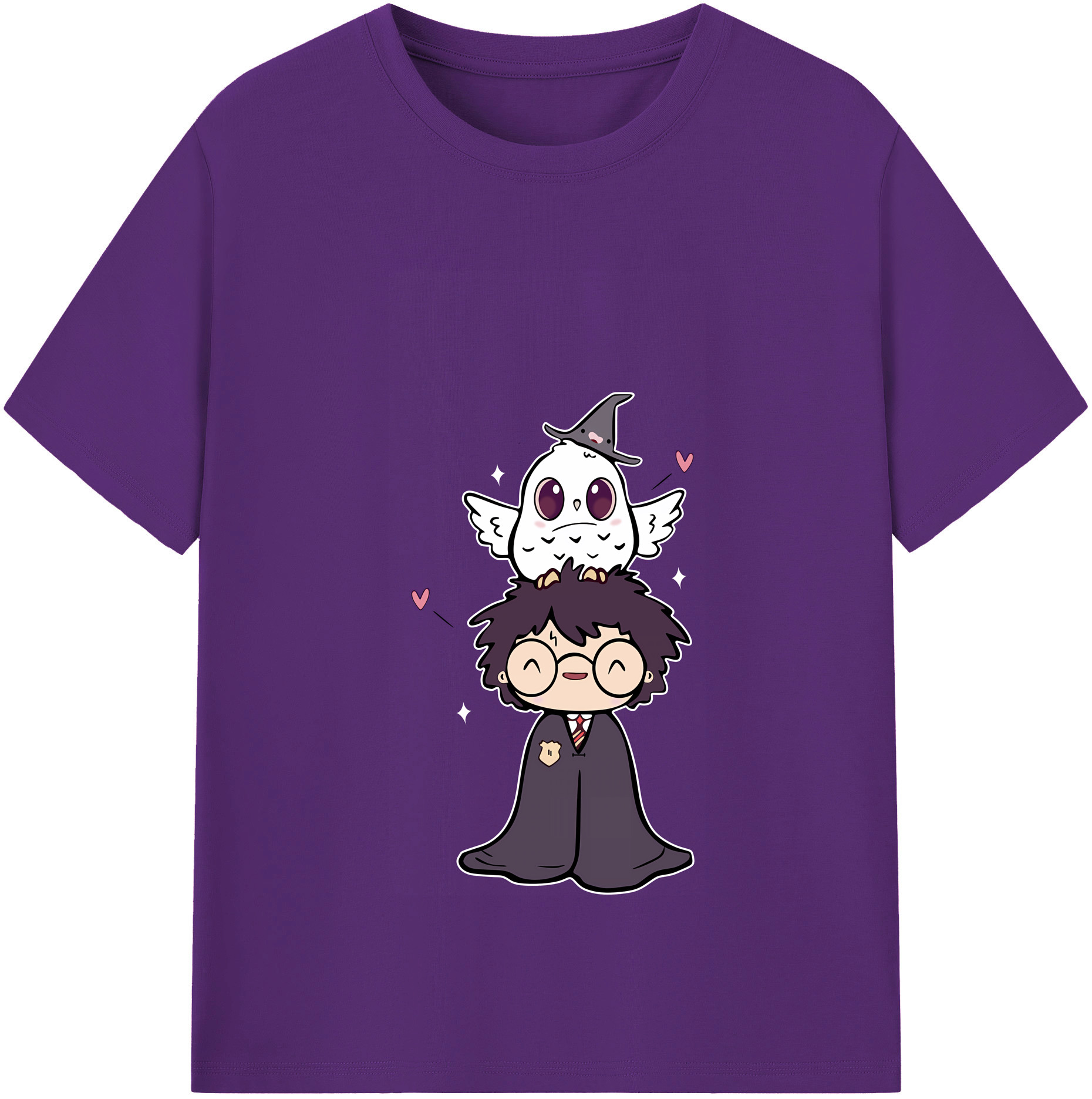 （画像用） Harry Potter ハリー・ポッターシリーズ 綿100％半袖Tシャツ（フロントプリント）